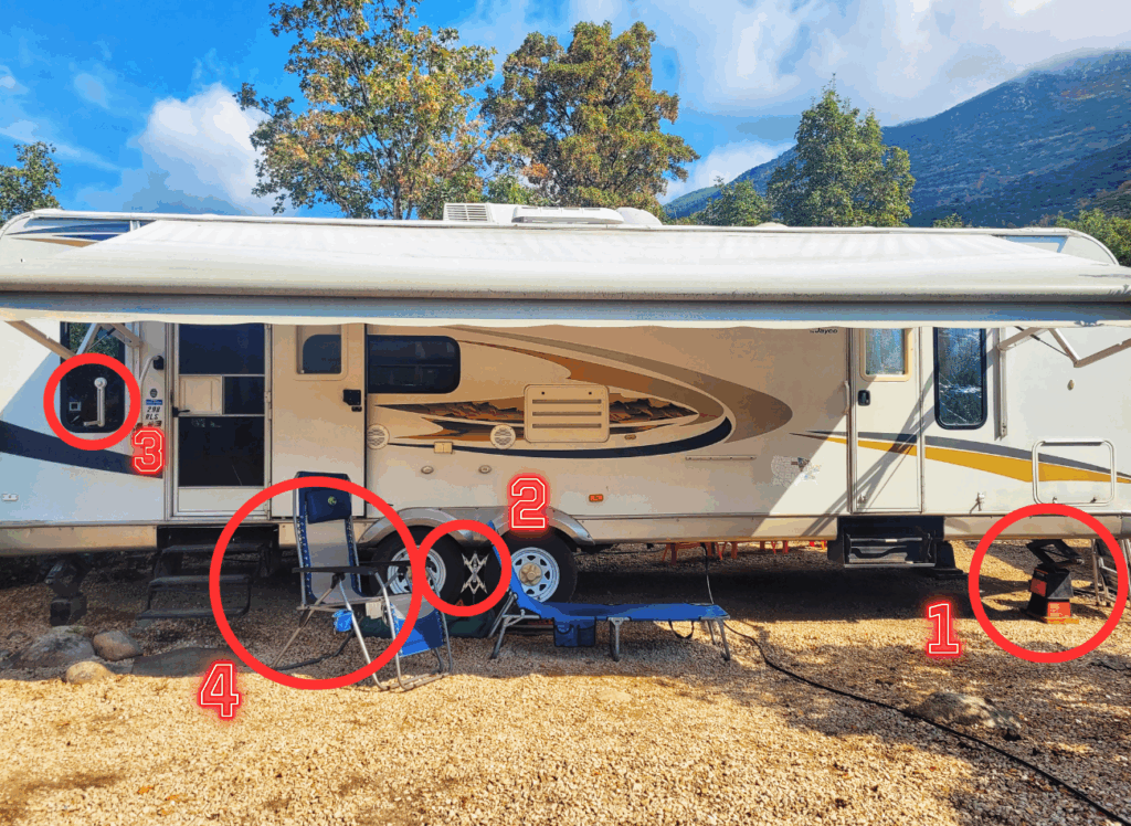 photo of our outdoor rv set up