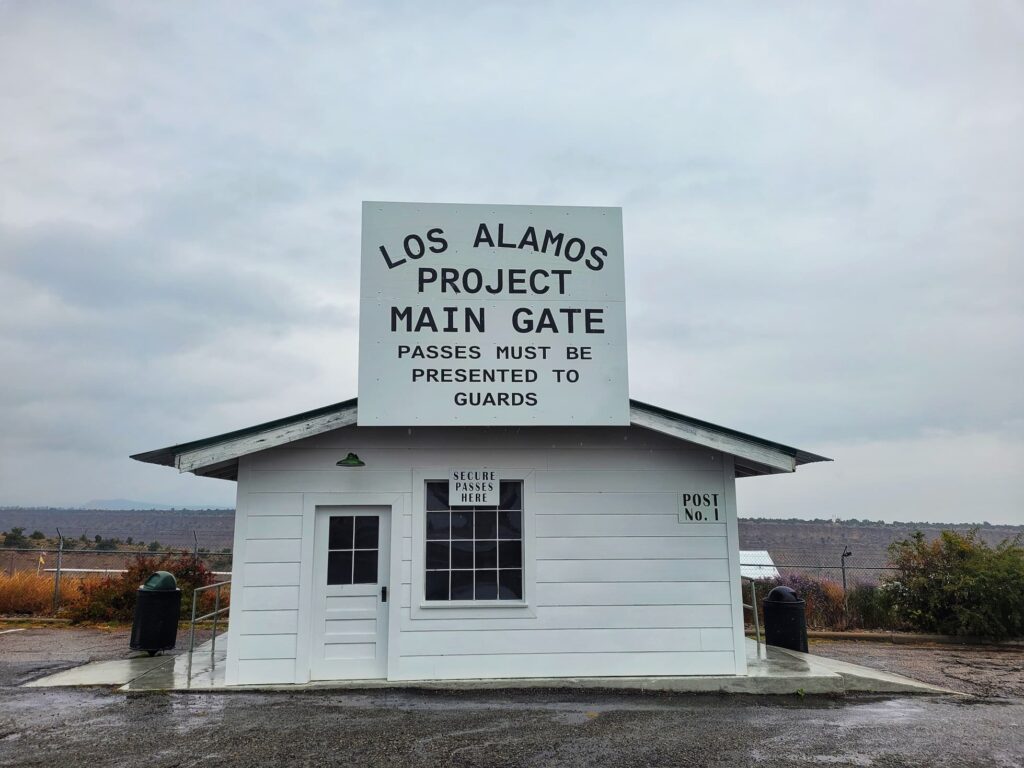 photo of los alamos project main gate