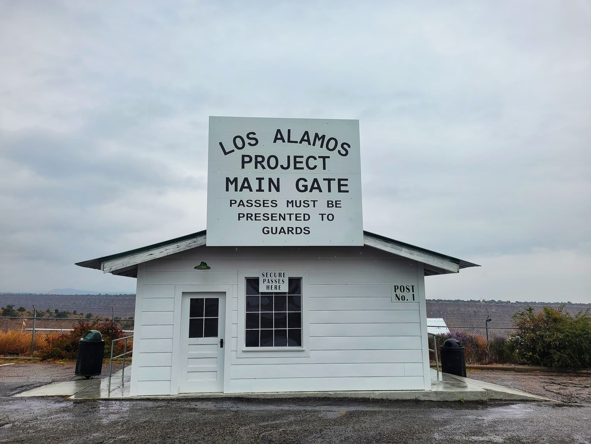 photo of los alamos project main gate