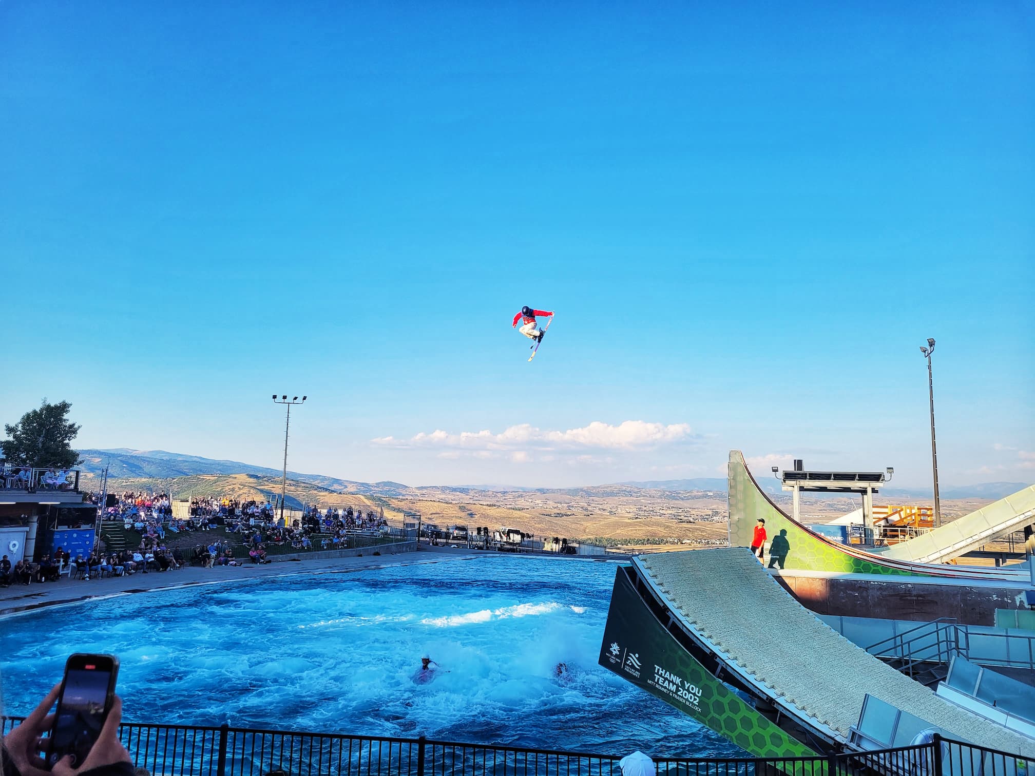 photo of freestyle skiiers at utah olympic park