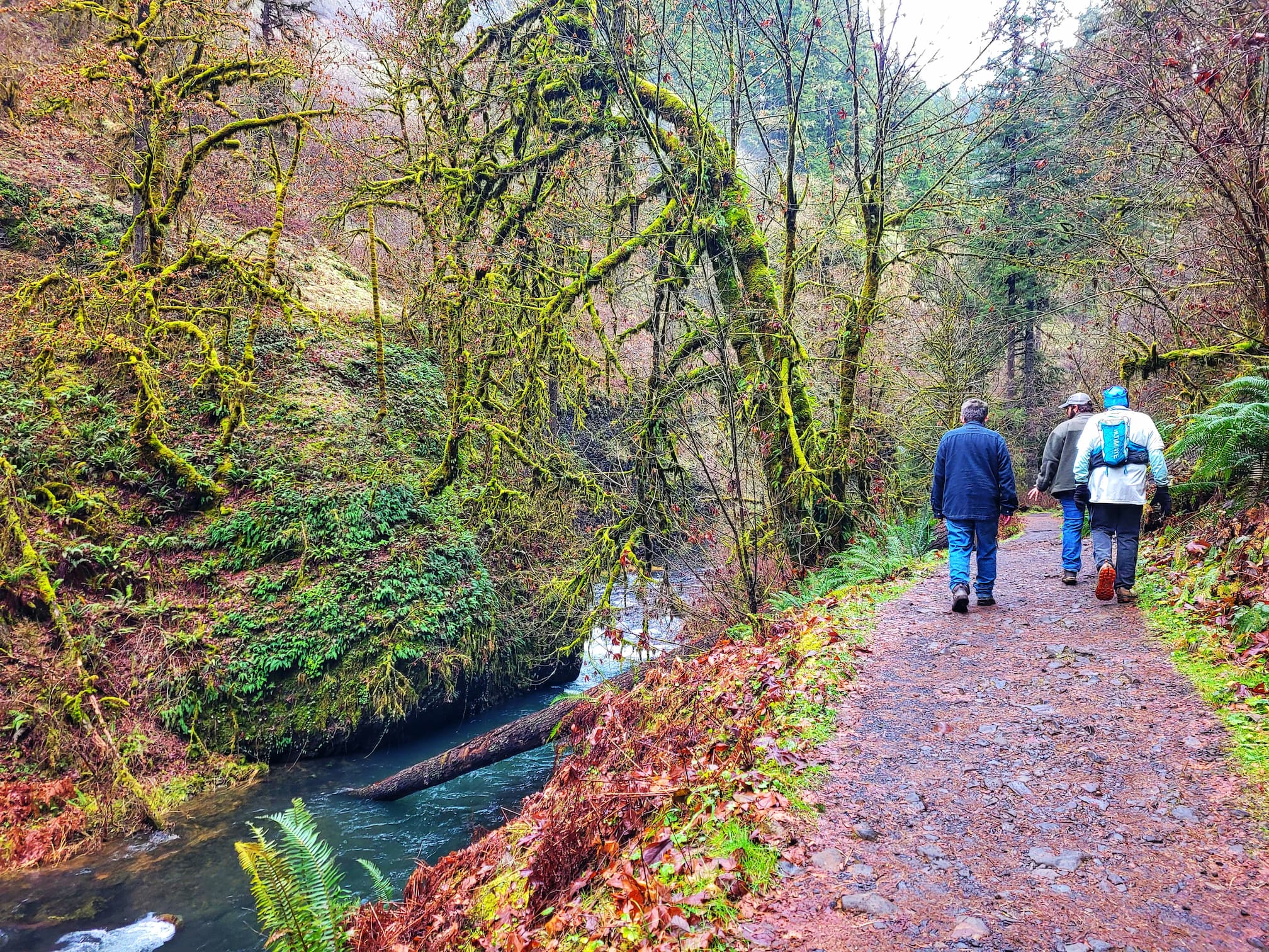 photo of us hiking trail of ten falls