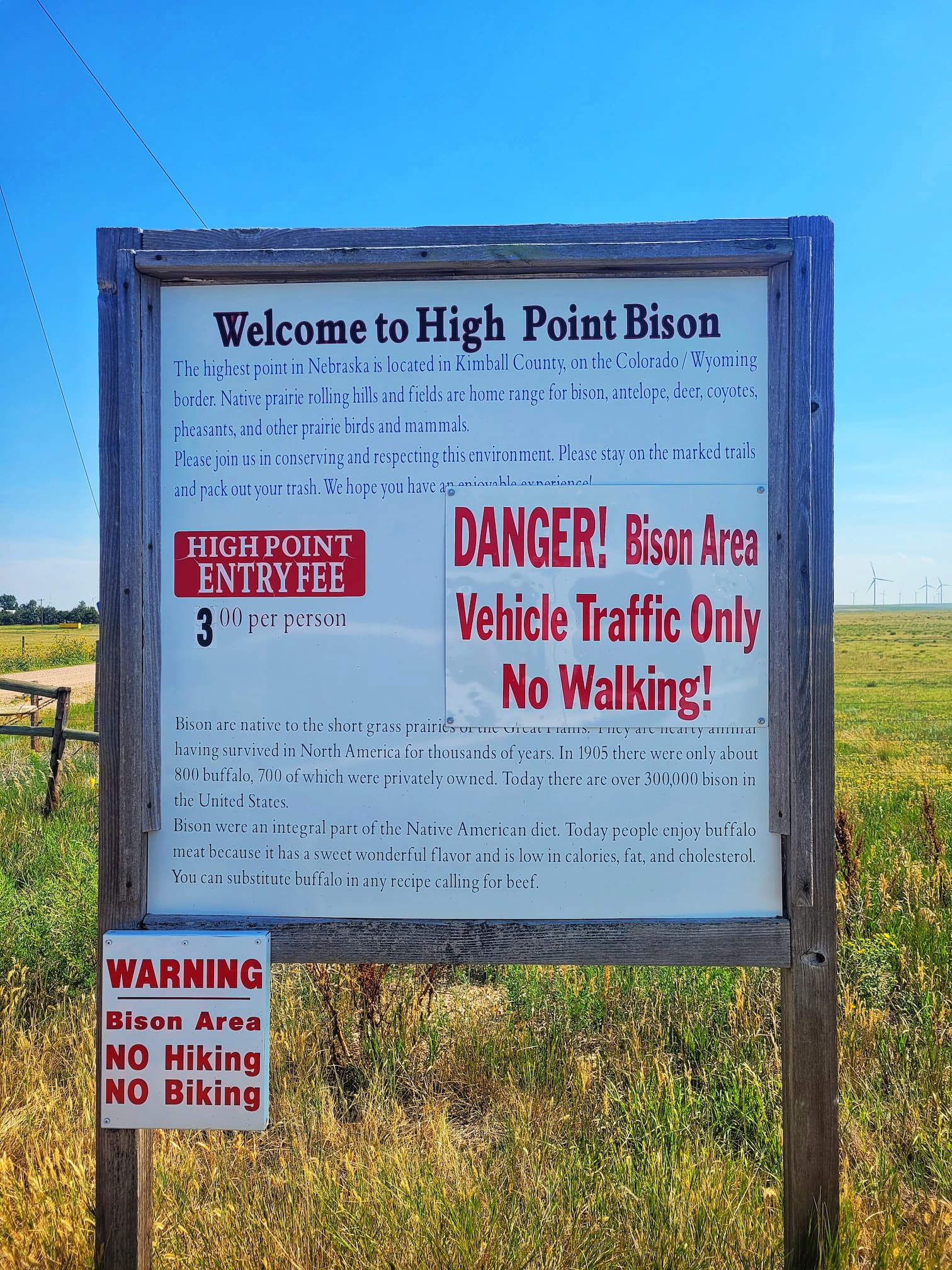 photo of panorama point sign