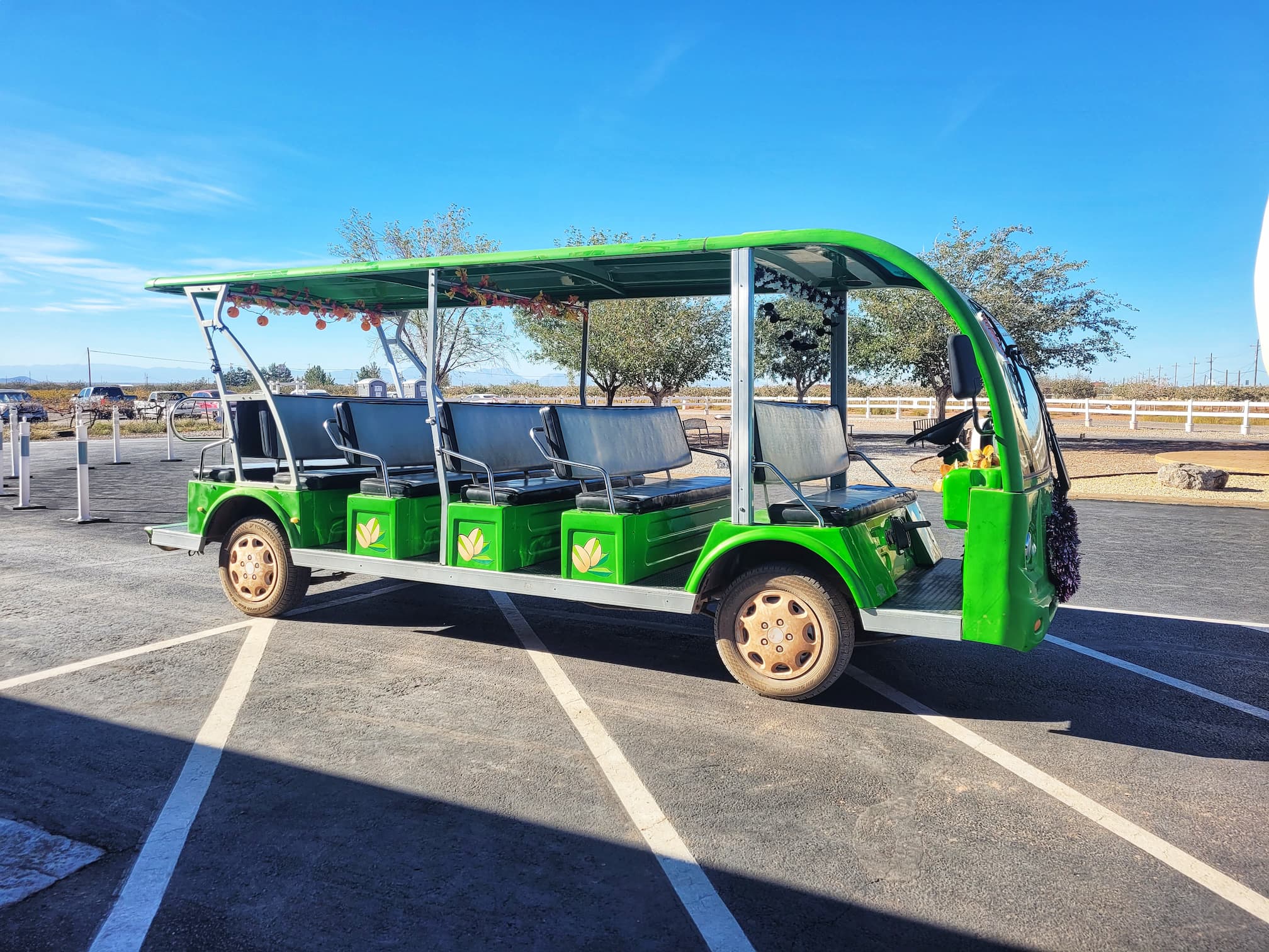 photo of pistachioland tour tram