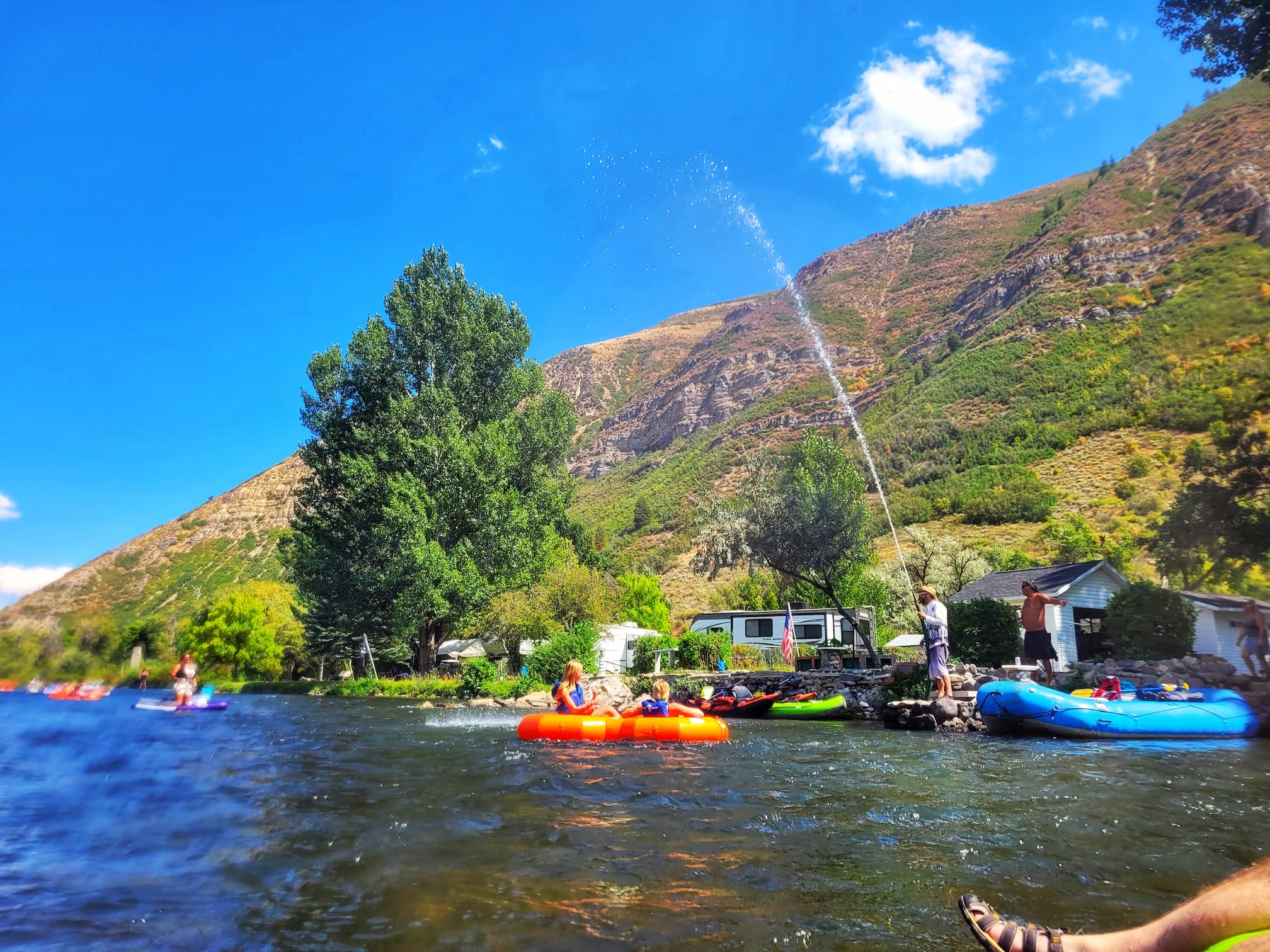 photo of tubing provo river