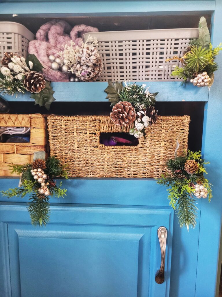 photo of my 2024 christmas decor in our rv