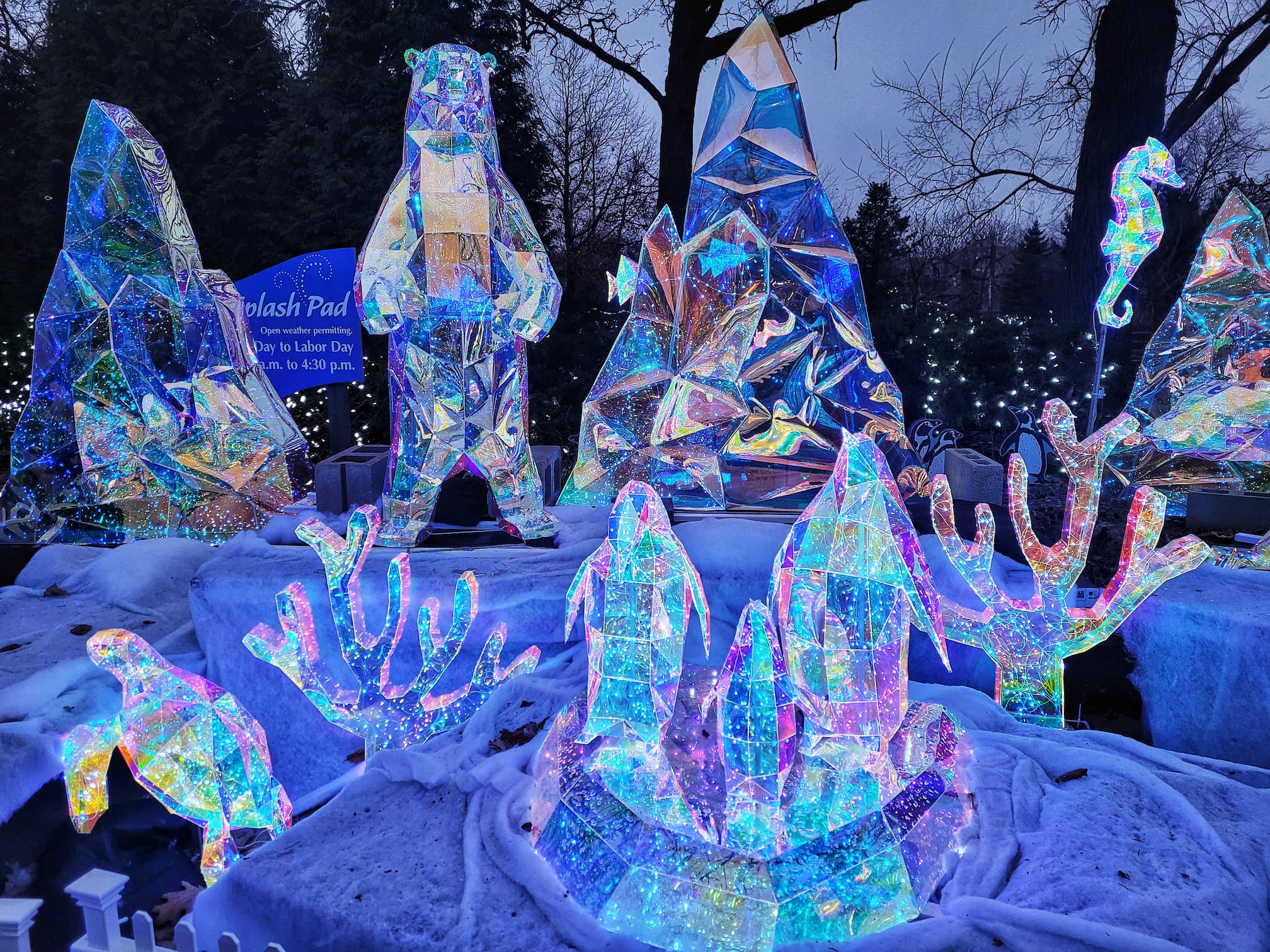 photo of brookfield zoo holiday magic christmas decor