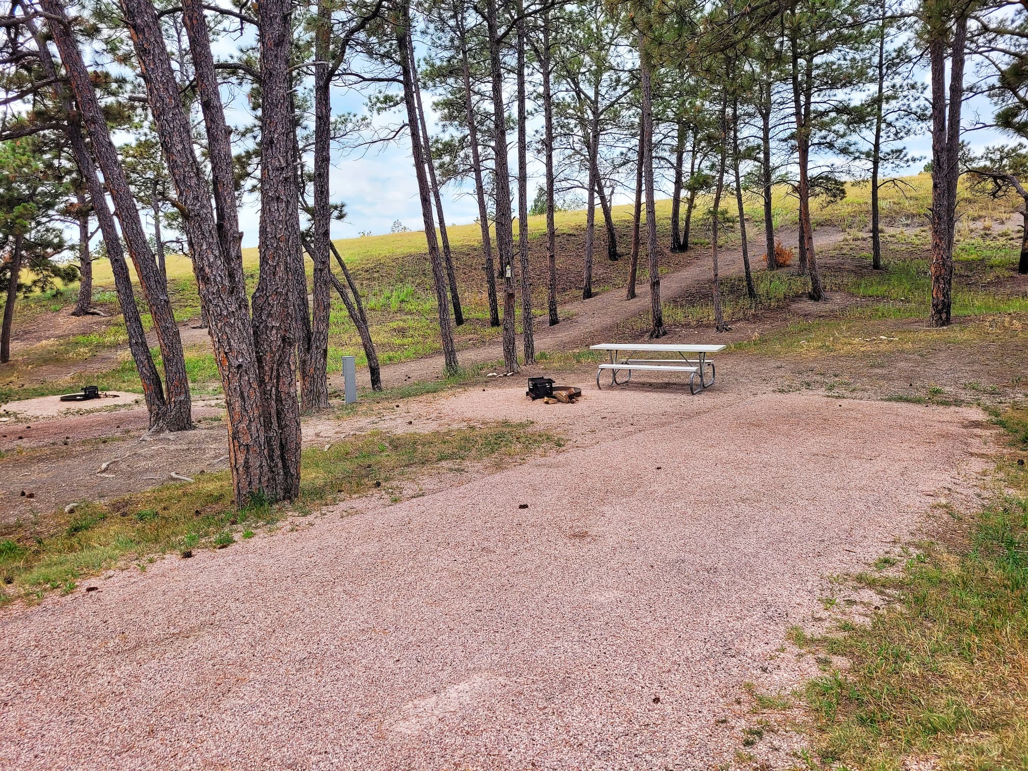photo of angostura recreation area empty campsite