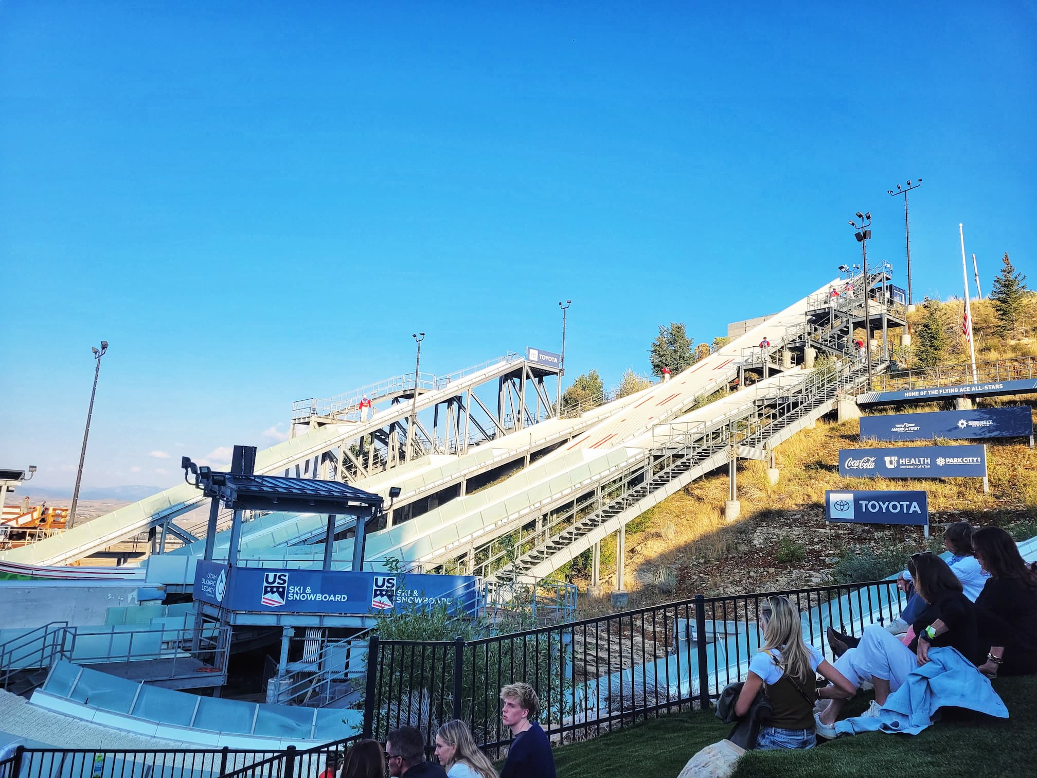 photo of utah olympic park ski ramps