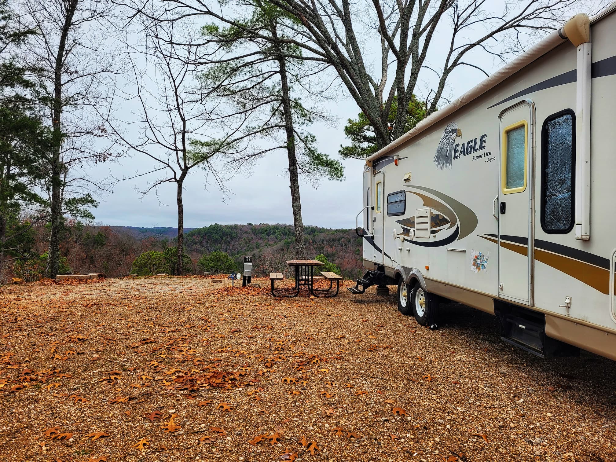 photo of our campsite at route 62 motor resort