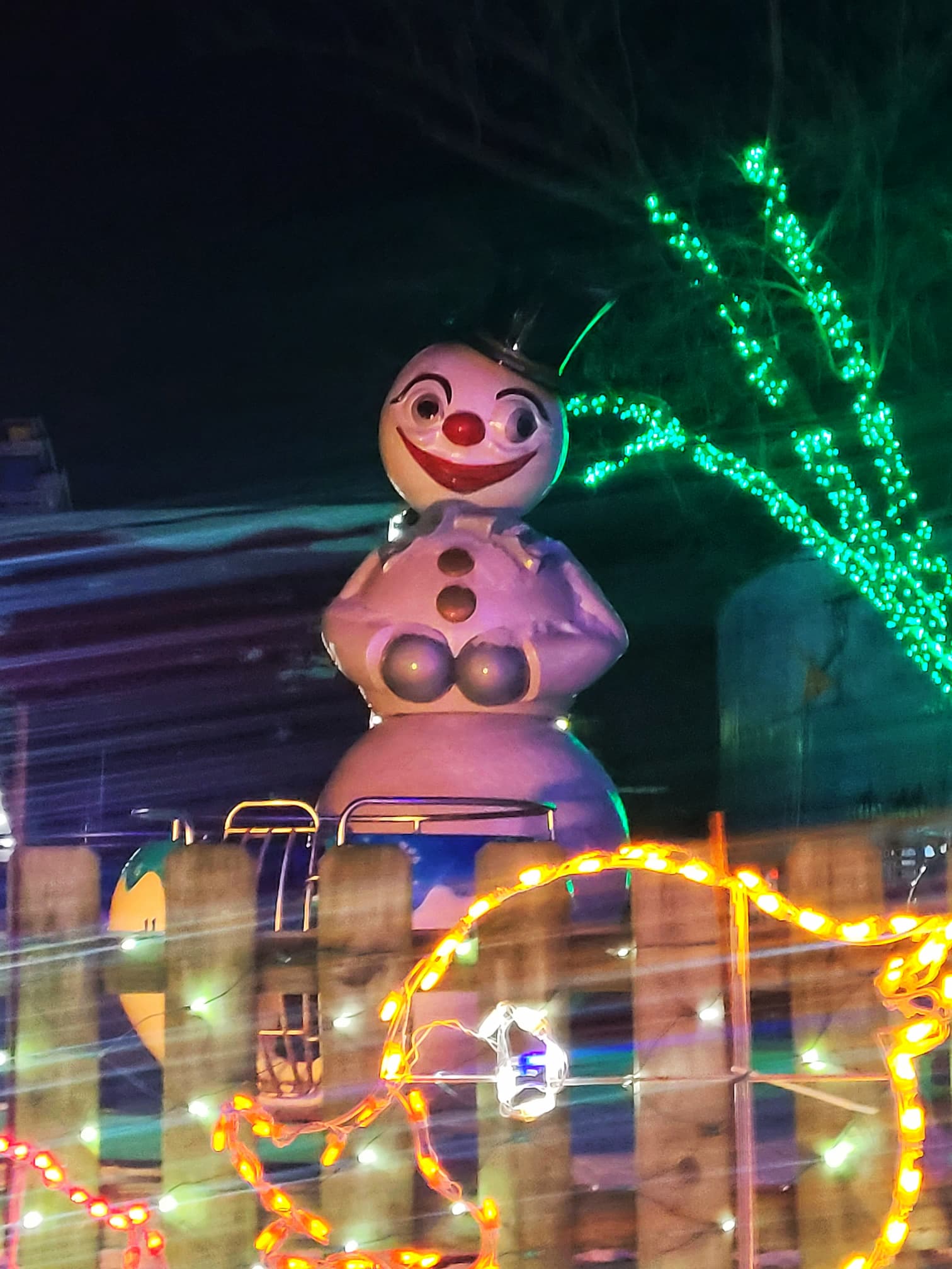 photo of santa's village magical christmas drive thru snowman