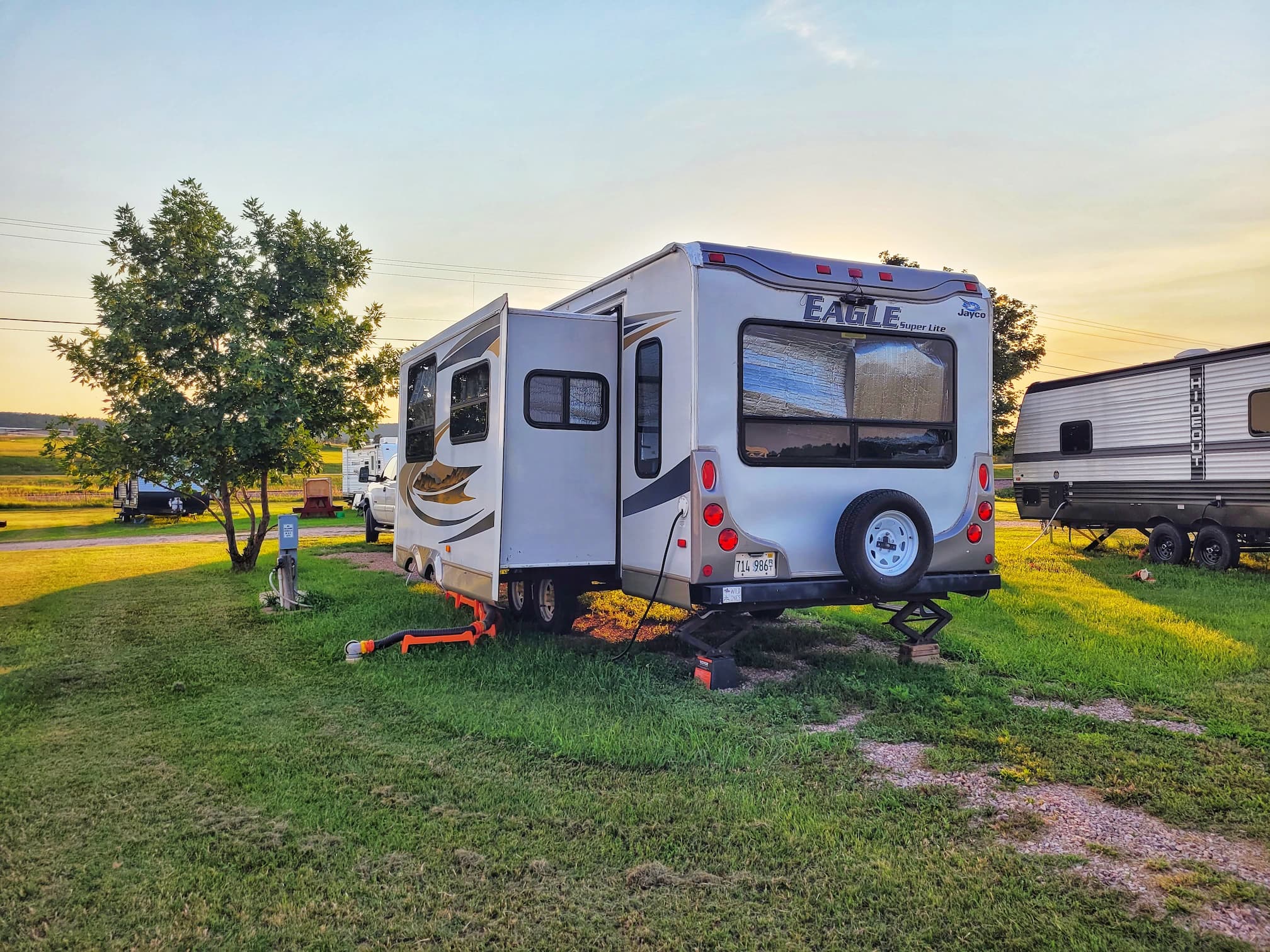 photo of our campsite at  3 flags rv park