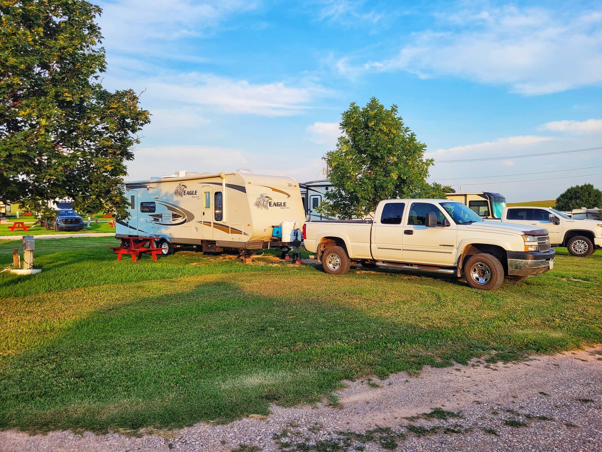 photo of our campsite at  3 flags rv park
