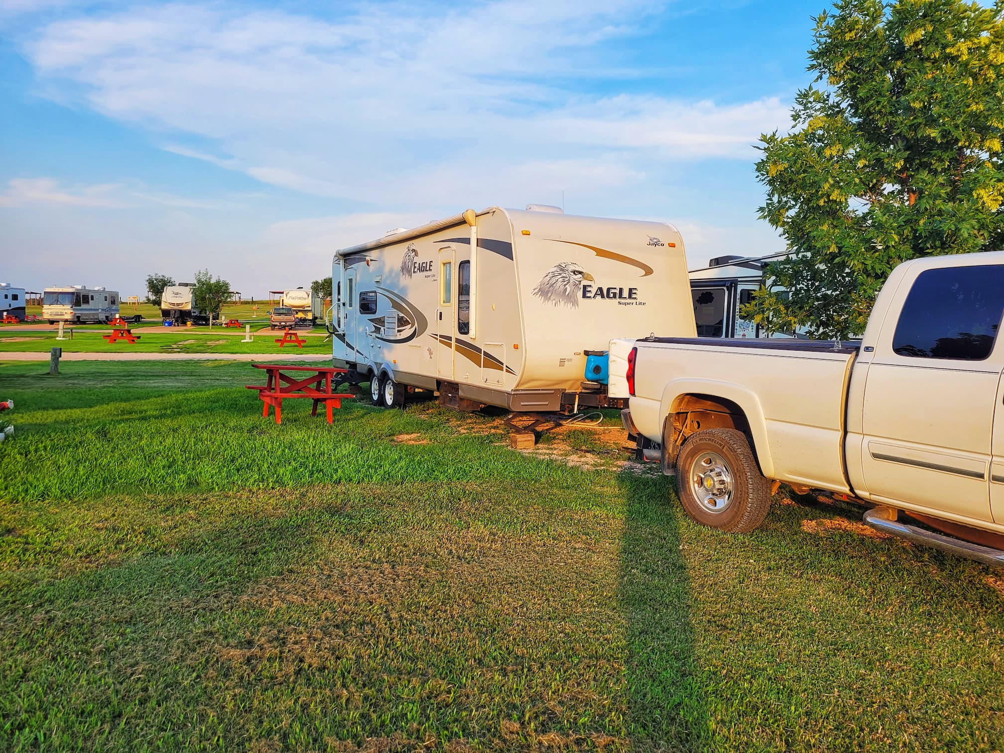 photo of our campsite at  3 flags rv park