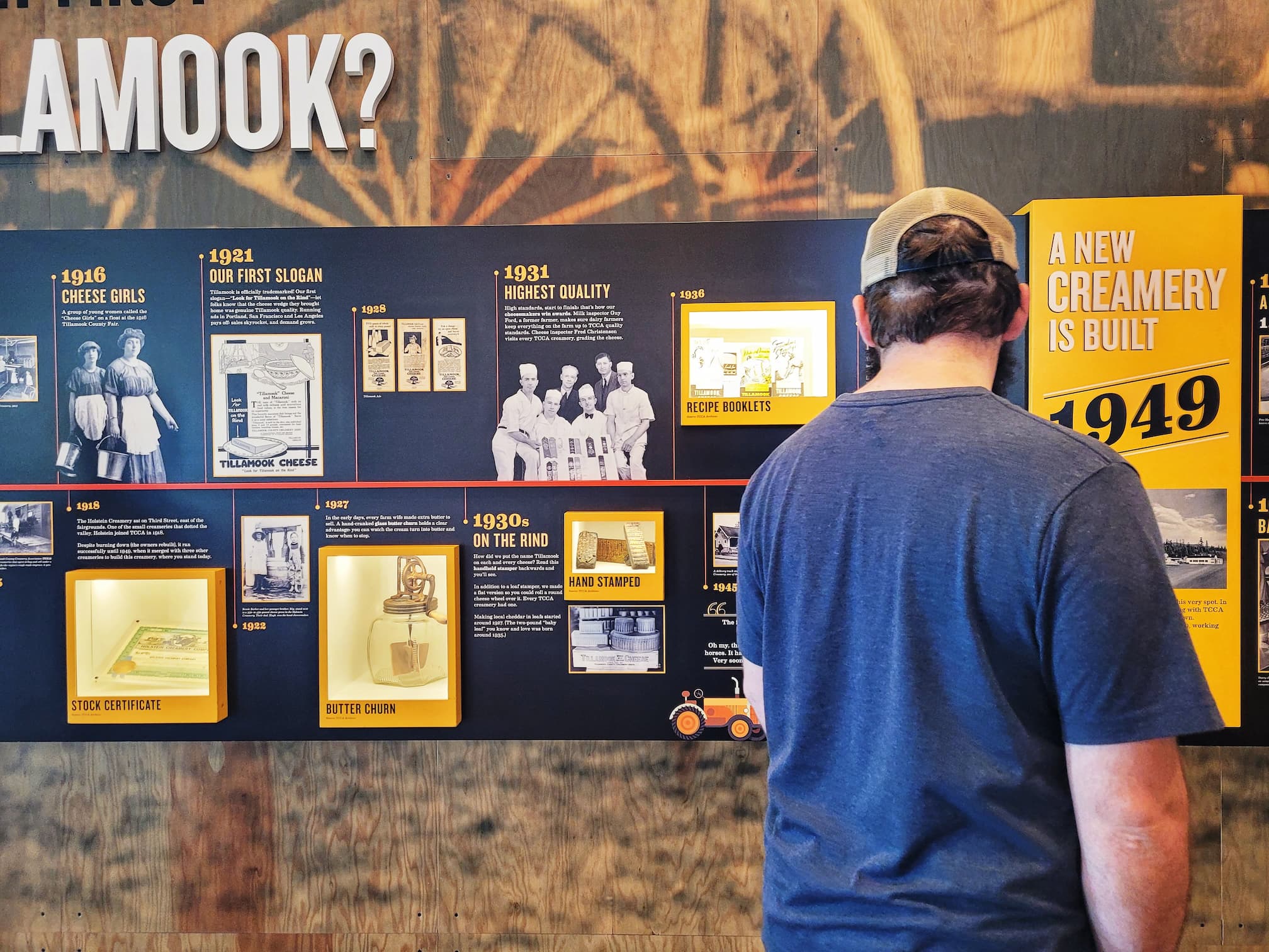 photo of tillamook creamery history wall