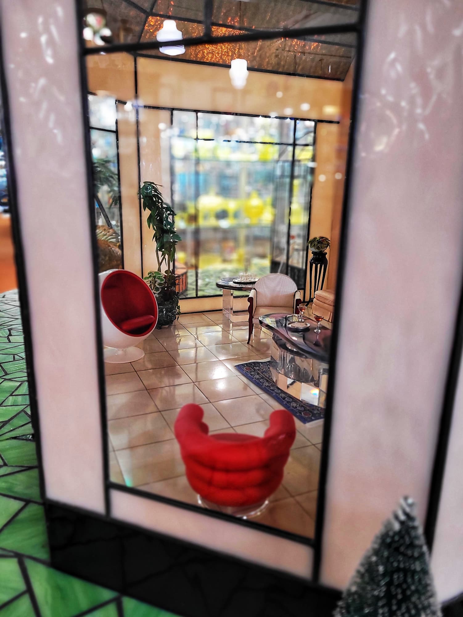 photo of lade jane stained glass dollhouse at museum of american glass