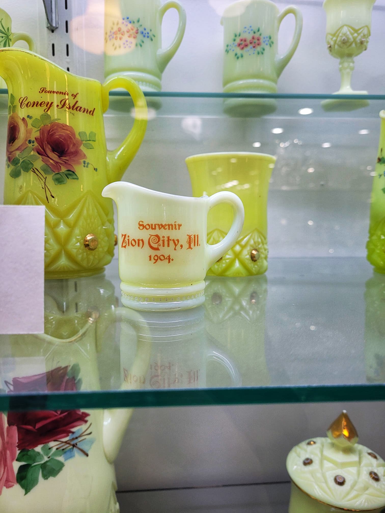 photo of zion illinois souvenir pitcher