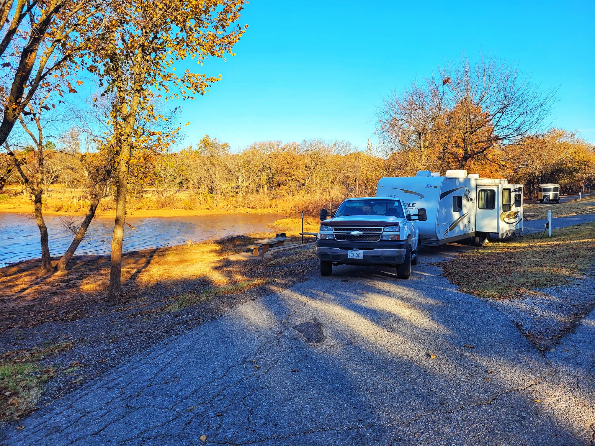 photo of campsite at arcadia lake