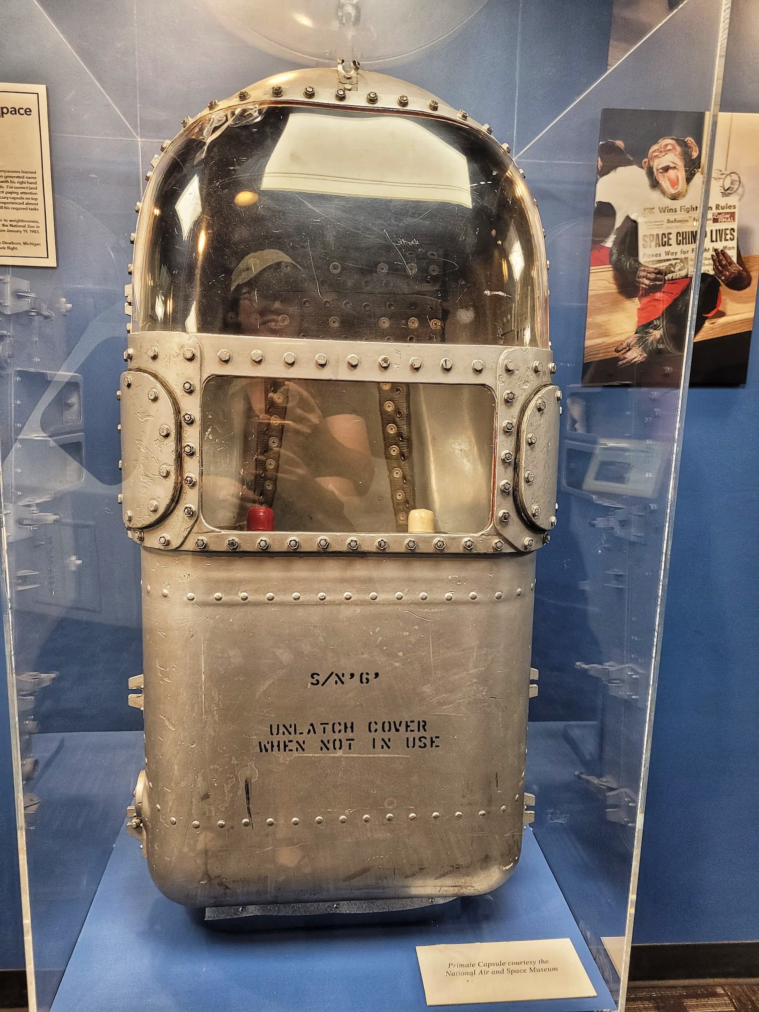 photo of ham the astrochimp's capsule