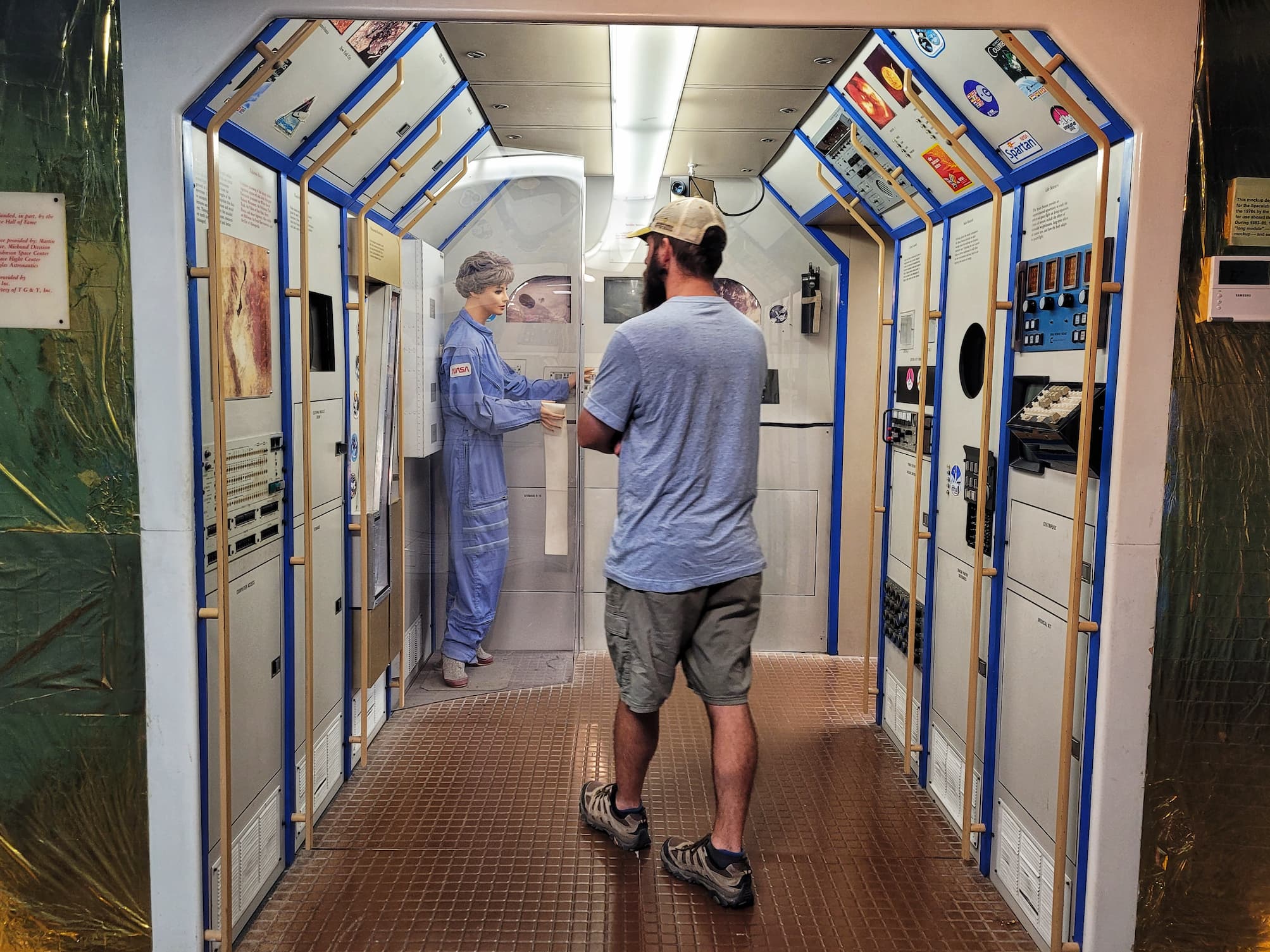 photo of josh at new mexico museum of space history model spacelab