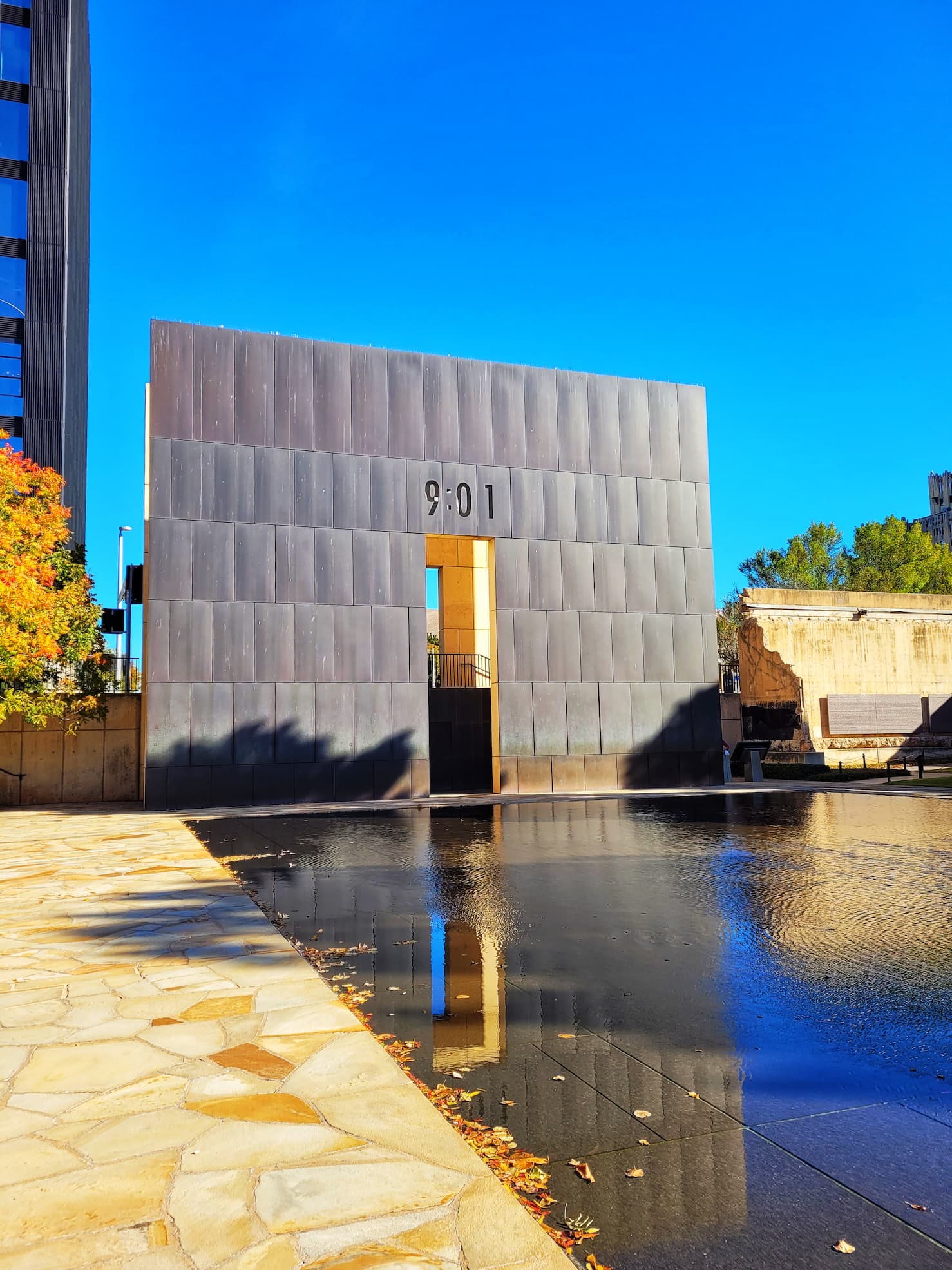 photo of gates of time at oklahoma city memorial