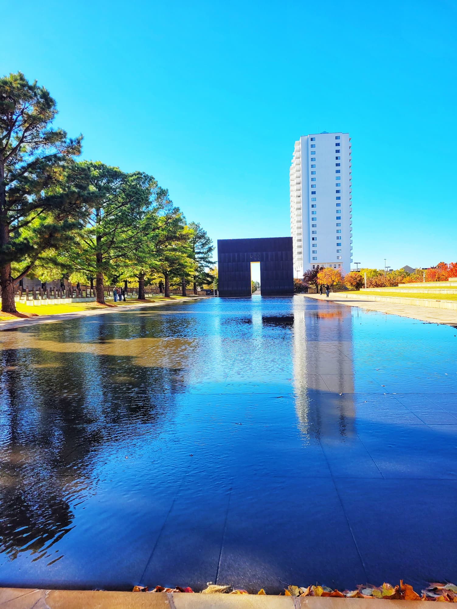 photo of okc memorial reflecting pool