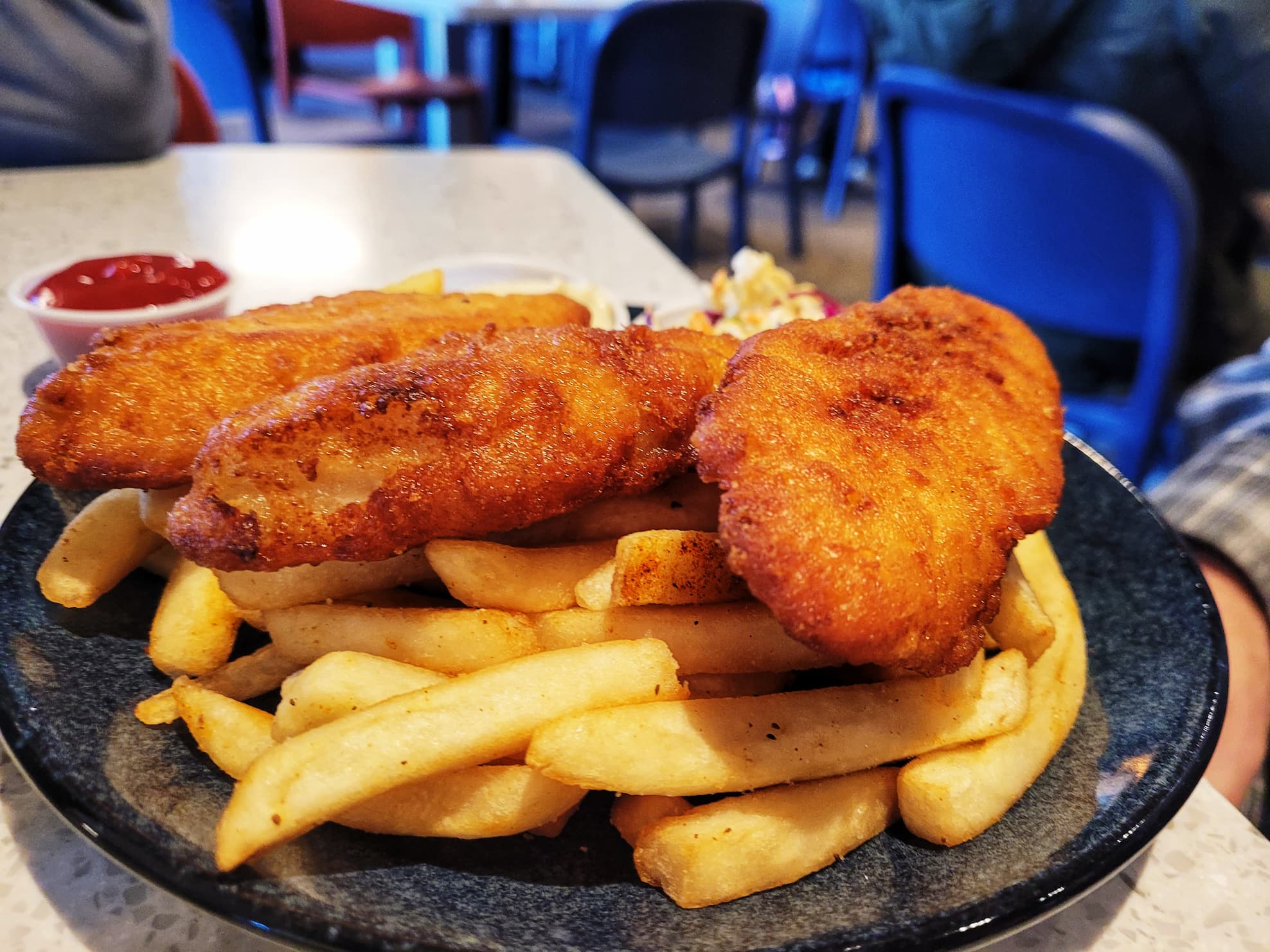 photo of fish and chips at oregon coast aquarium