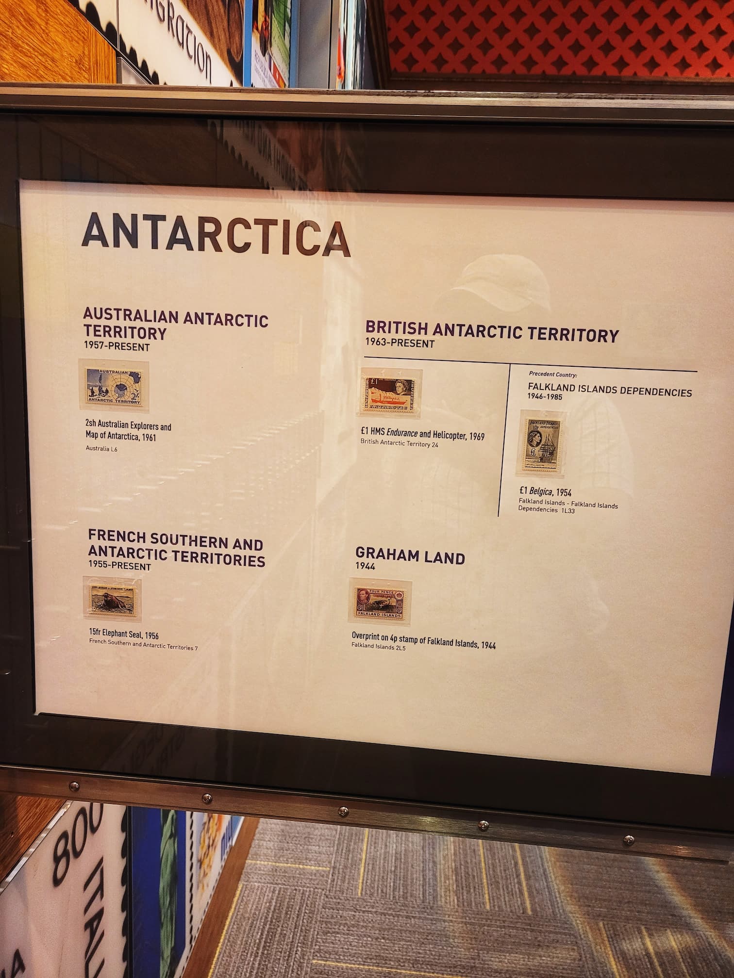 photo of collection of antartica stamps