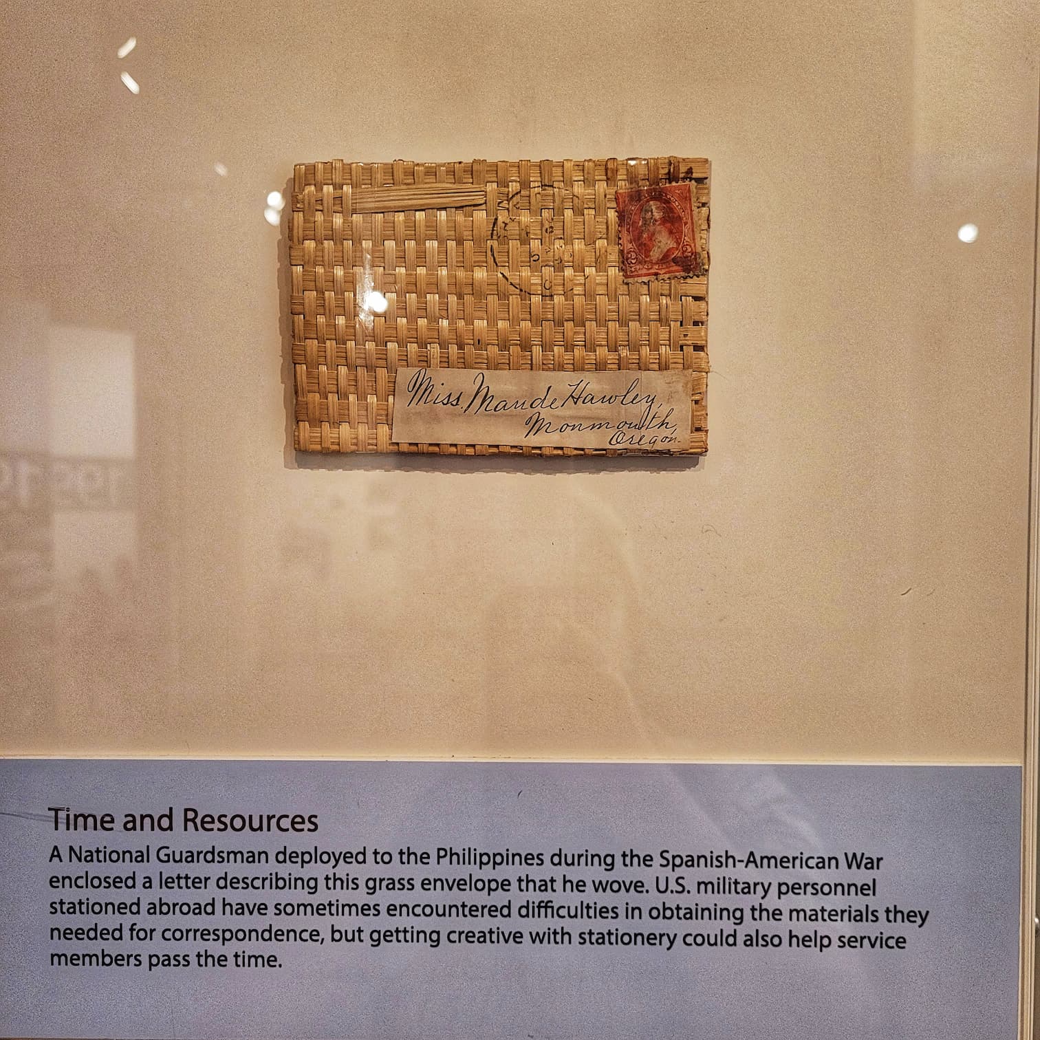 photo of woven grass envelope