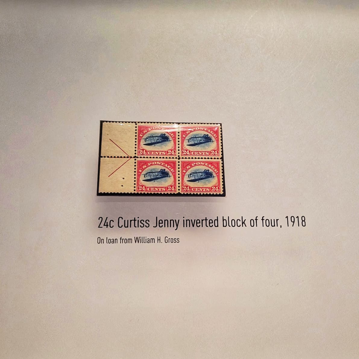 photo of inverted jenny stamp