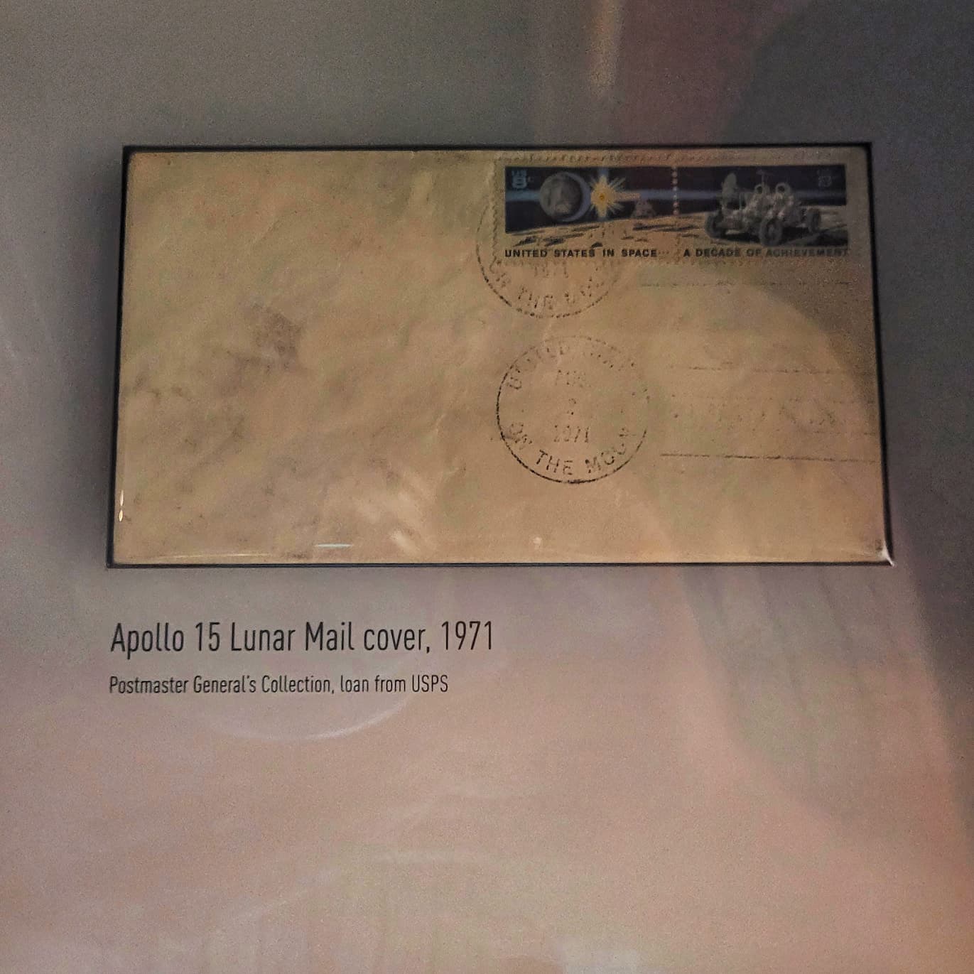 photo of apollo 15 lunar mail cover