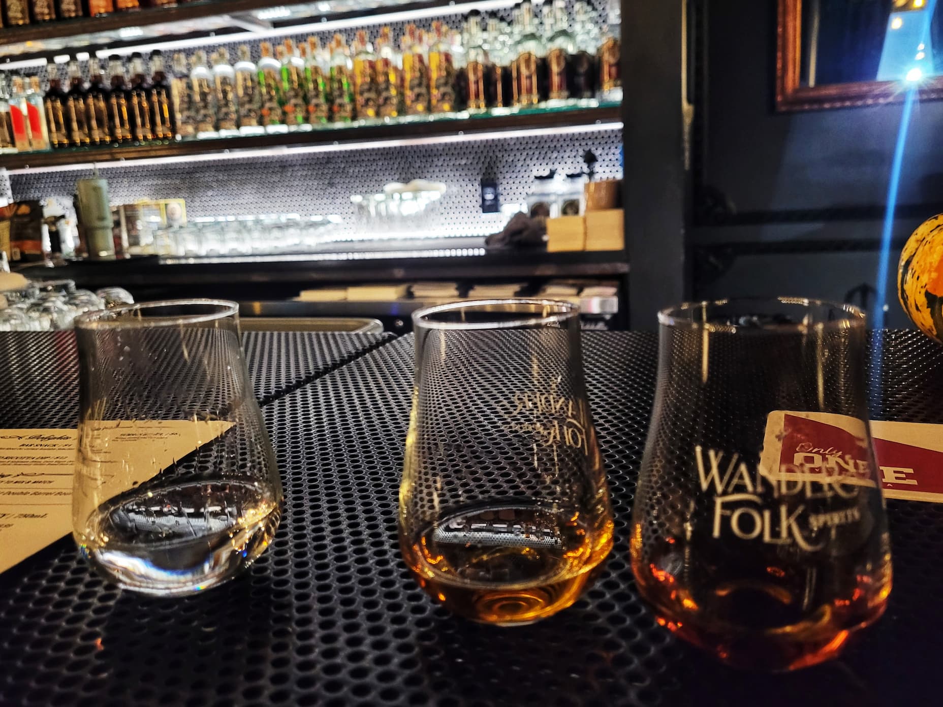 photo of drinks at wanderfolk distilling