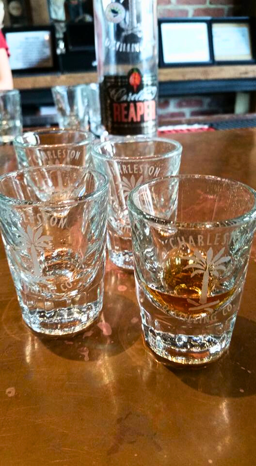 photo of shot glasses at charleston distilling company