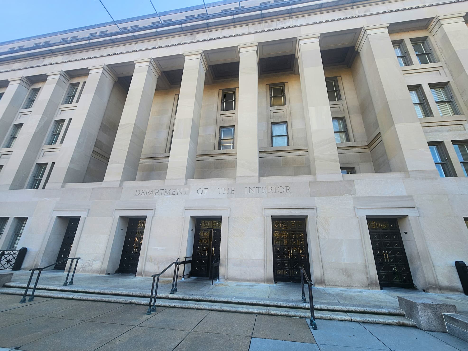 photo of exterior of department of interior building in washington dc