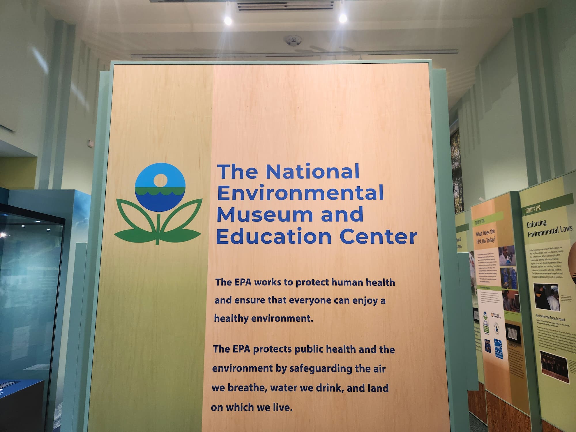 photo of epa's national environmental museum and education center sign 
