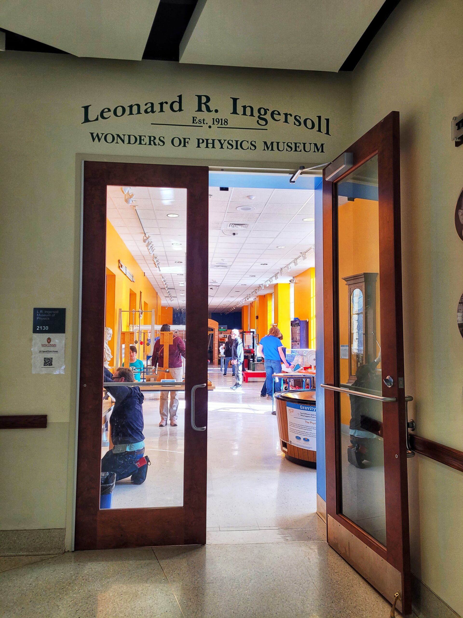 photo of entrance to leonard r ingersoll wonders of physics museum