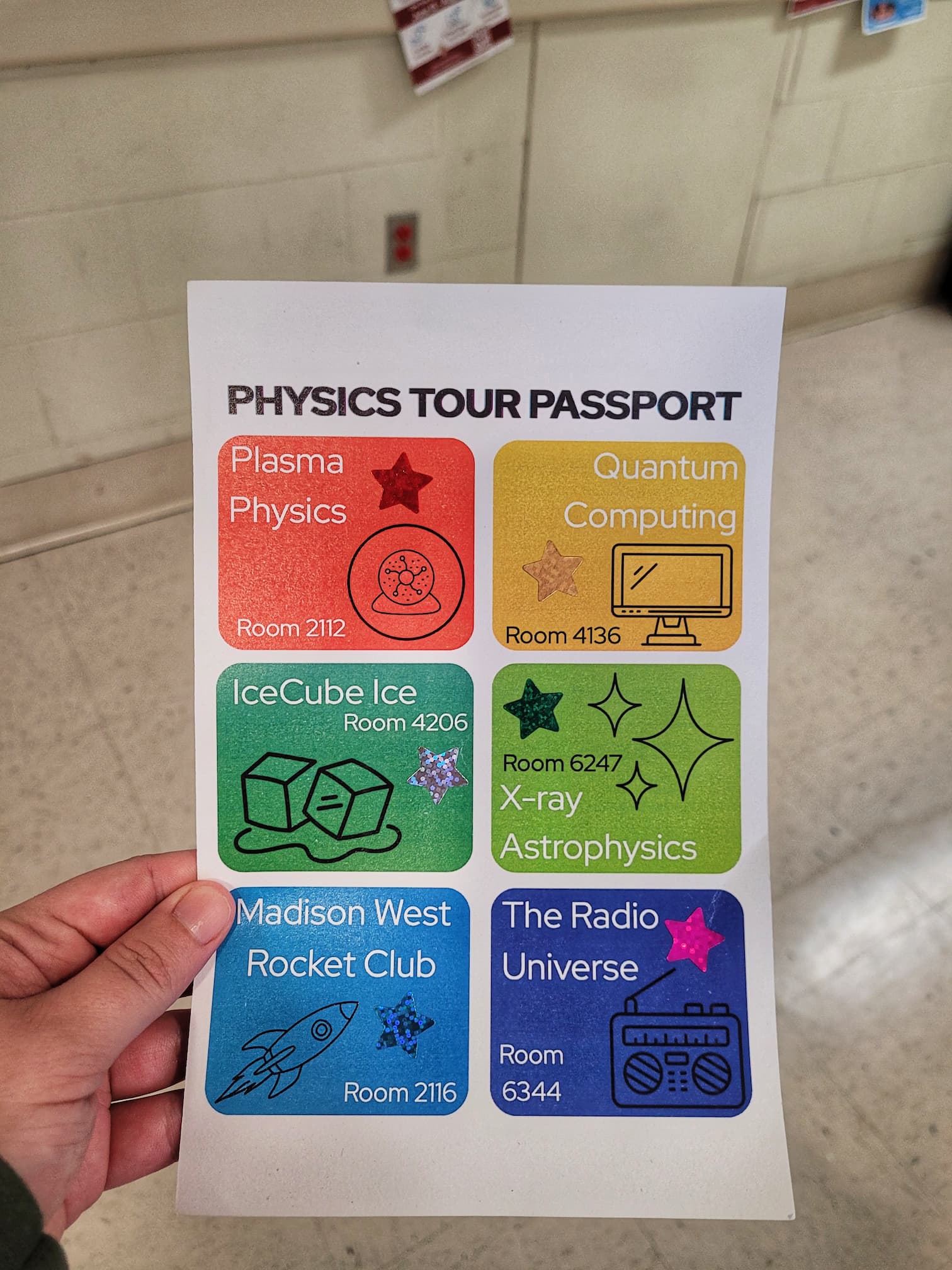 photo of uw-madison physics fair passport