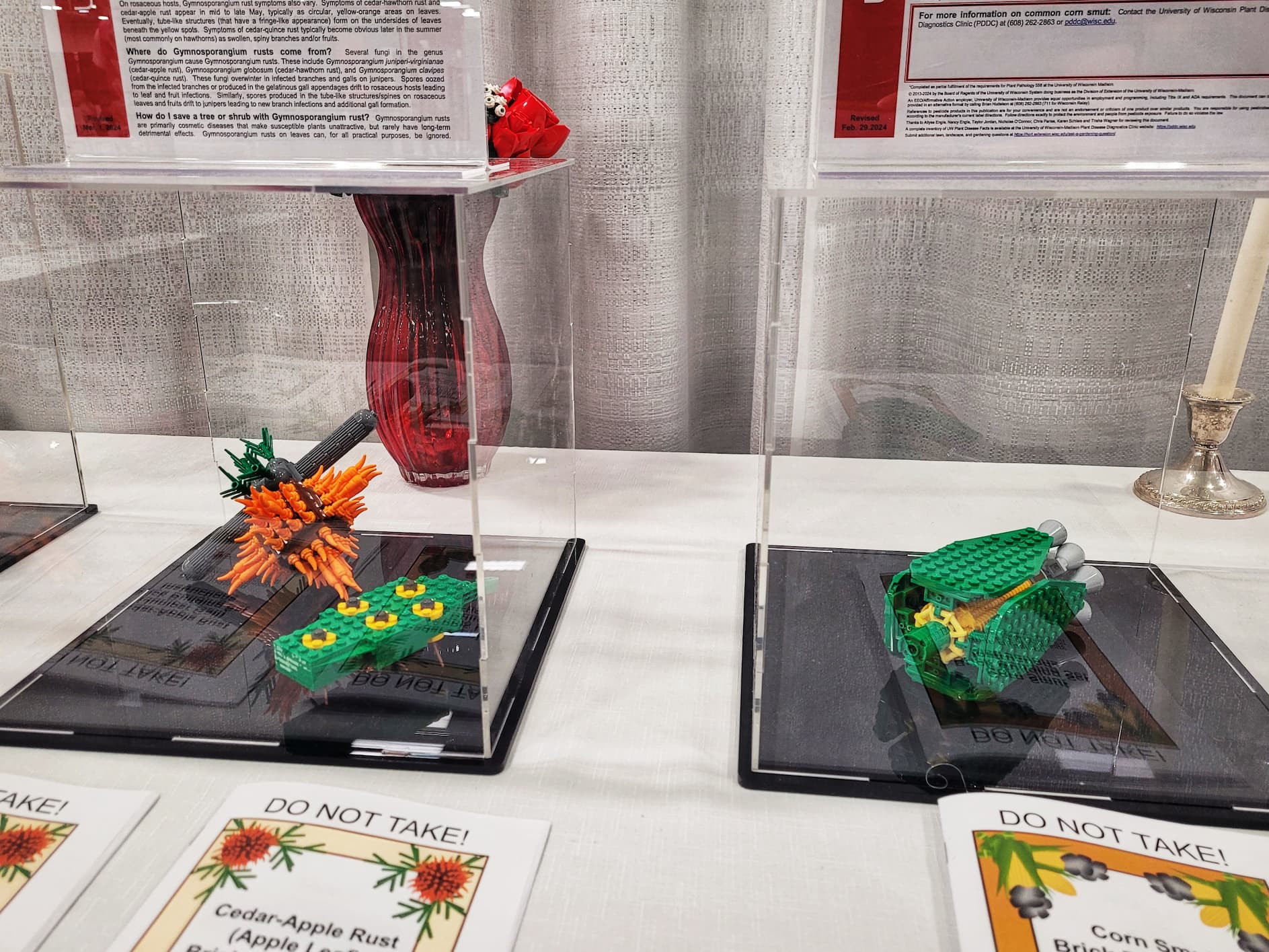 photo of lego plant disease display at pbs garden expo
