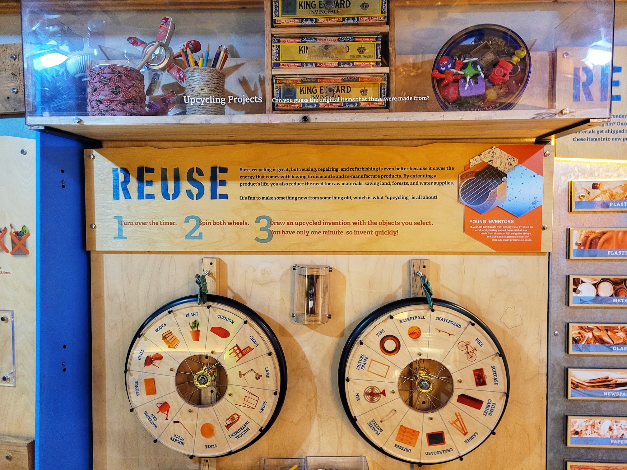 photo of inside the dane county trash lab exhibit