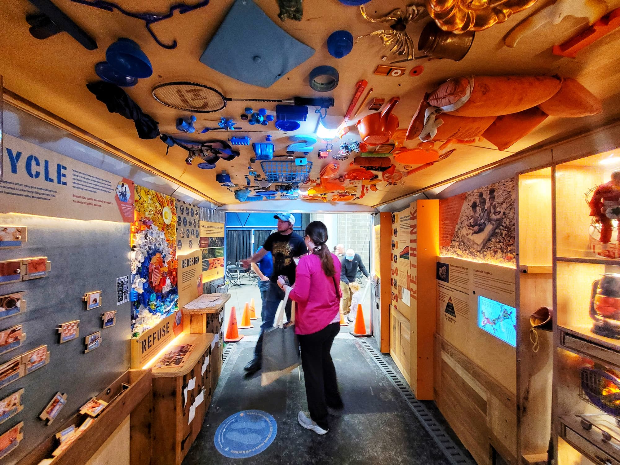 photo of inside the dane county trash lab exhibit