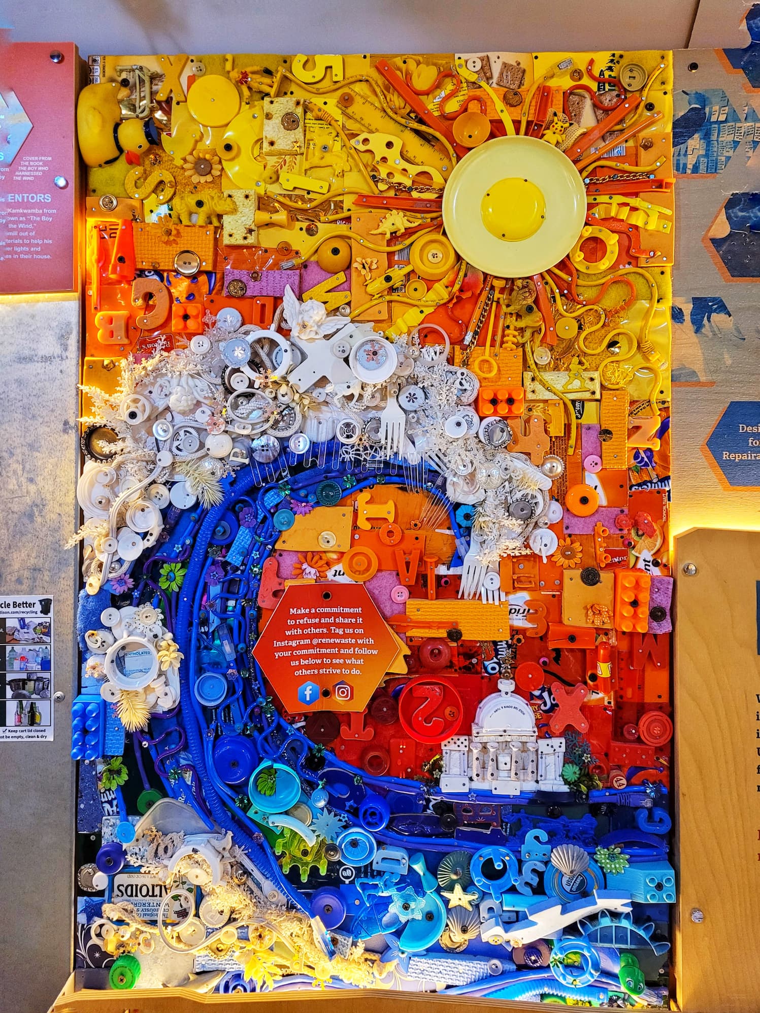 photo of inside the dane county trash lab exhibit