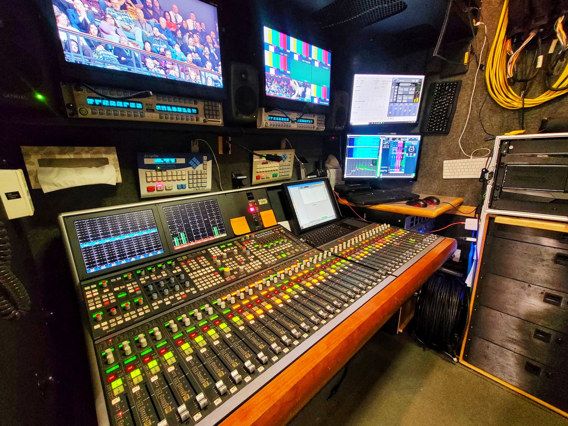 photo of inside the pbs wisconsin mobile production van
