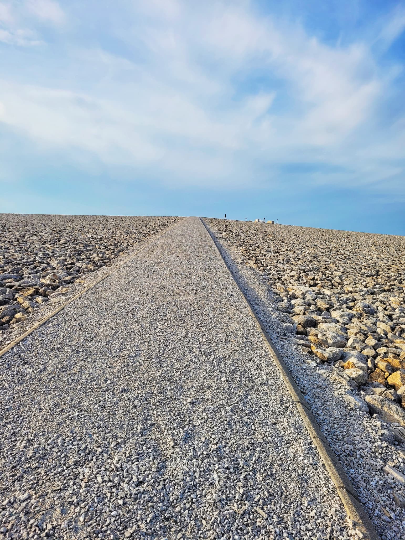 photo of walkway to the top of the disposal cell