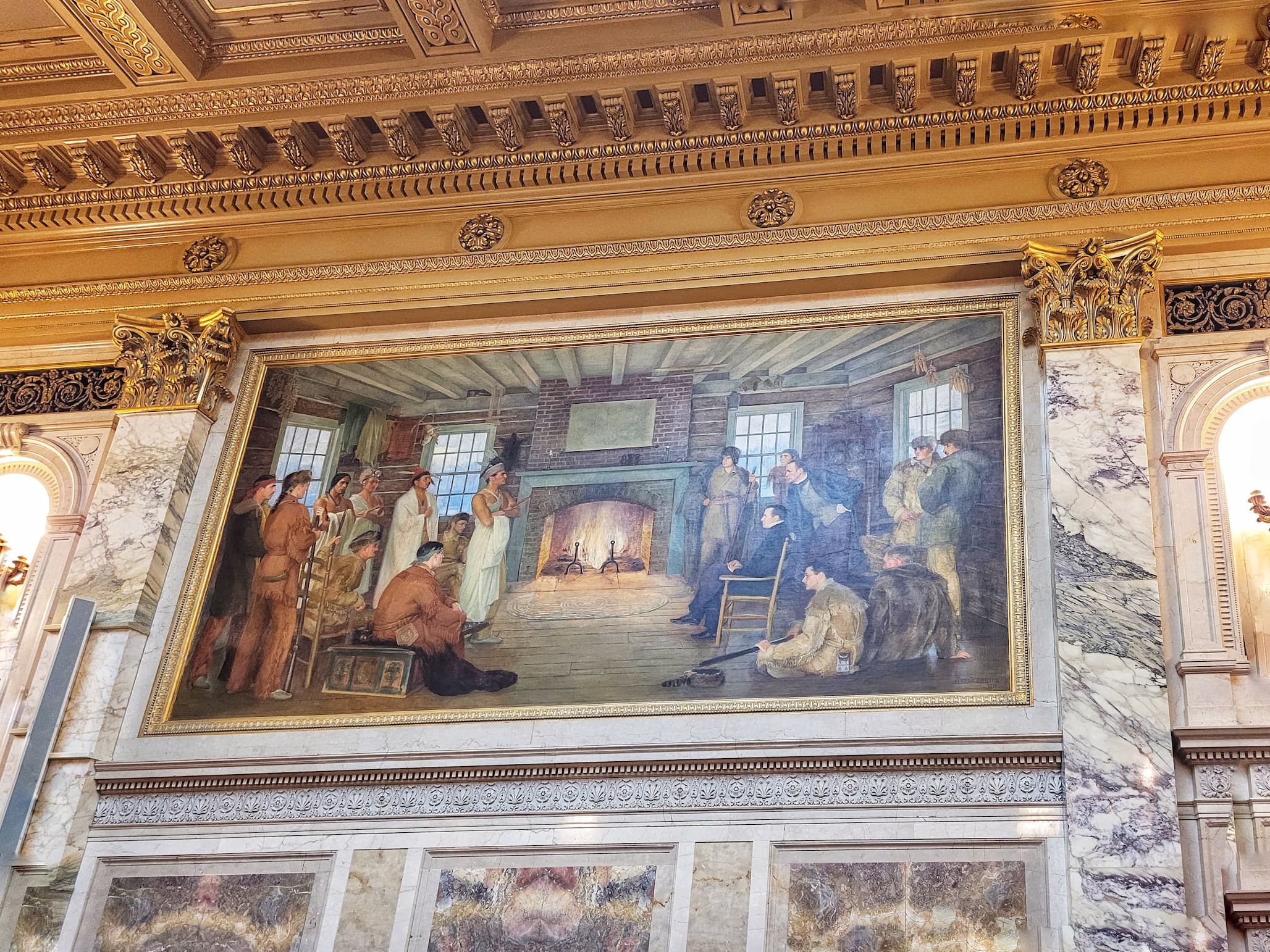 photo of wisconsin capitol supreme court chamber mural