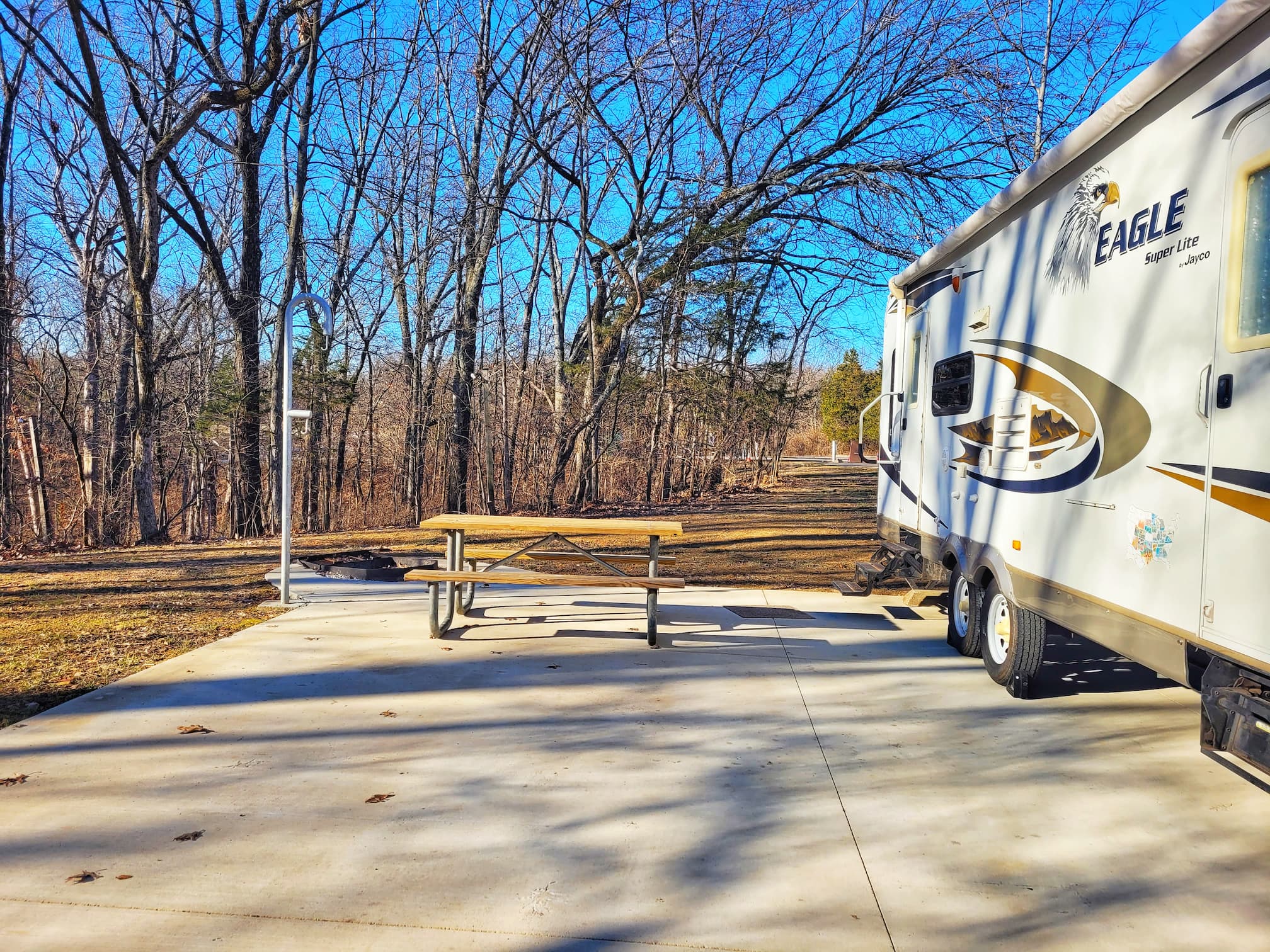 photo of babler state park campsite 
