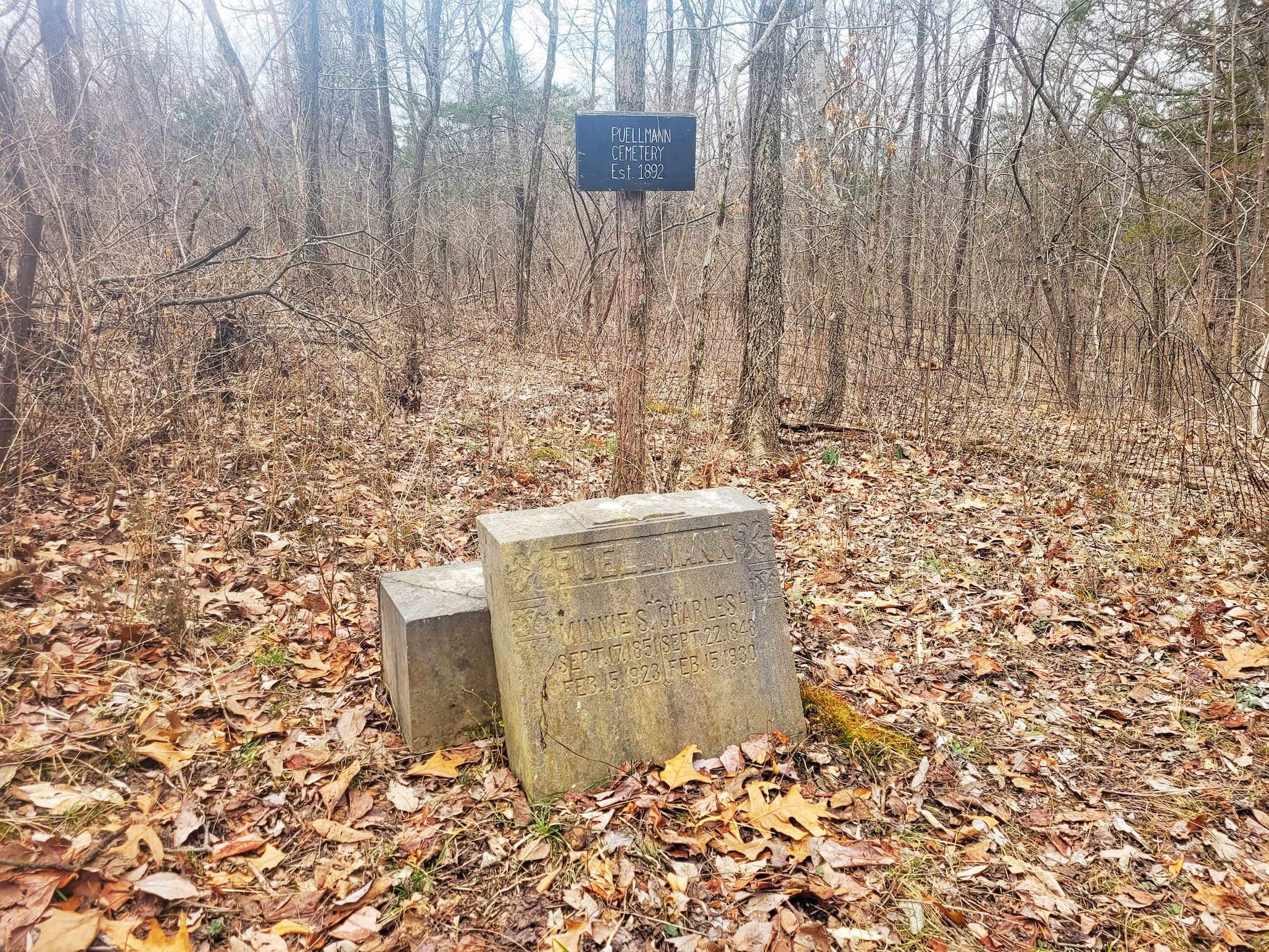 photo of cemetery inside babler state park