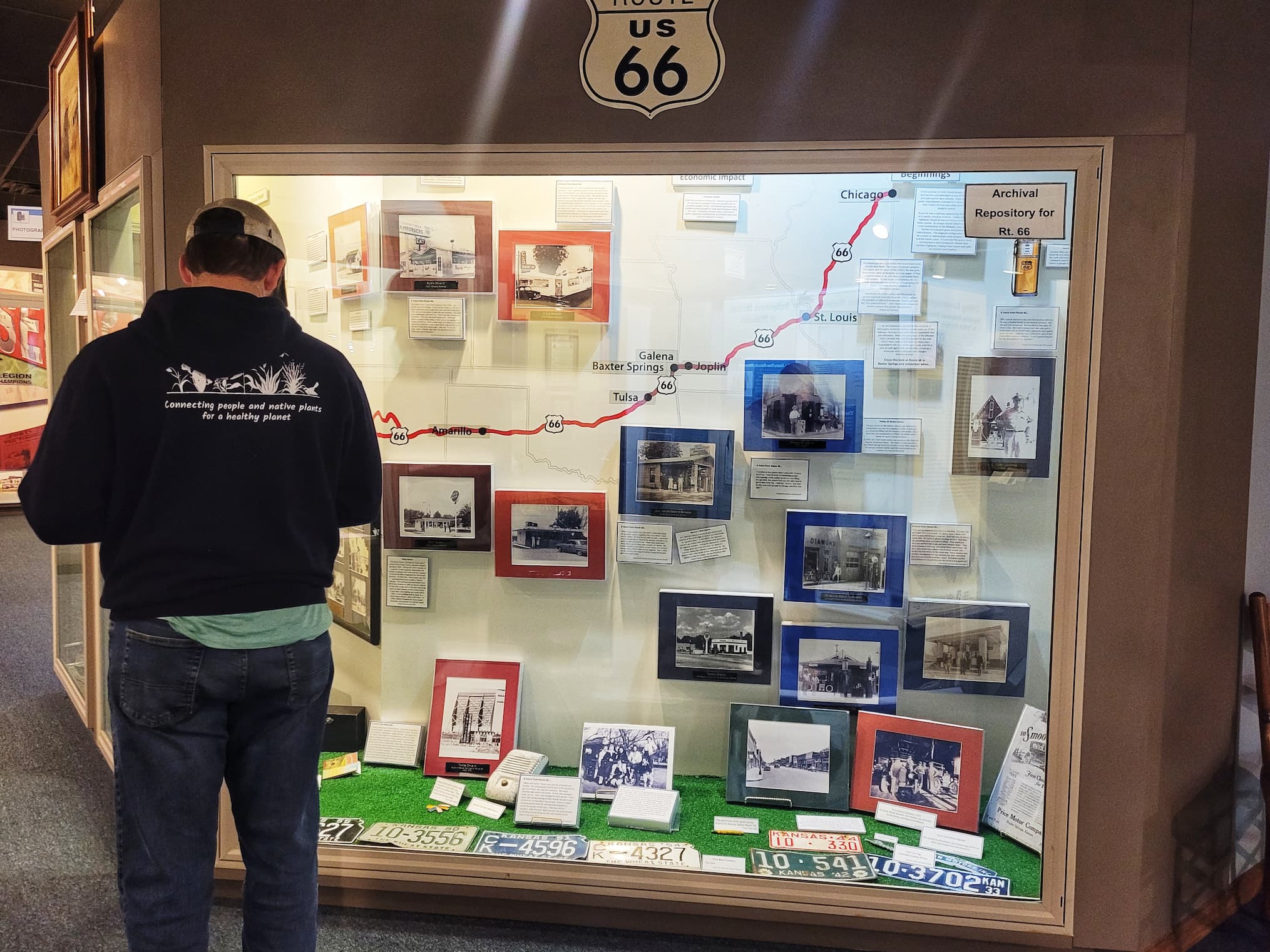 photo of josh at baxter springs history museum