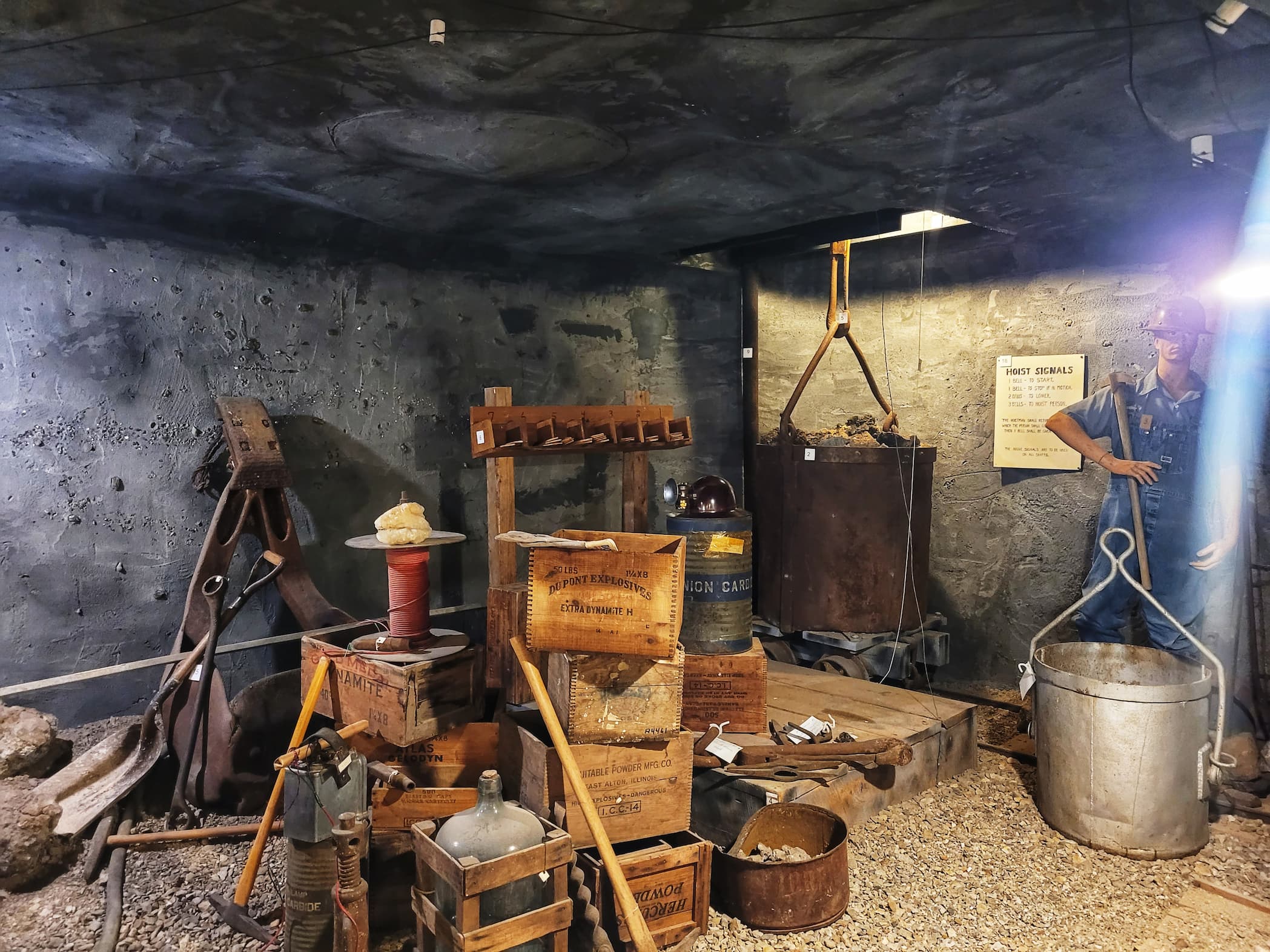 photo of baxter springs history museum mining exhibit
