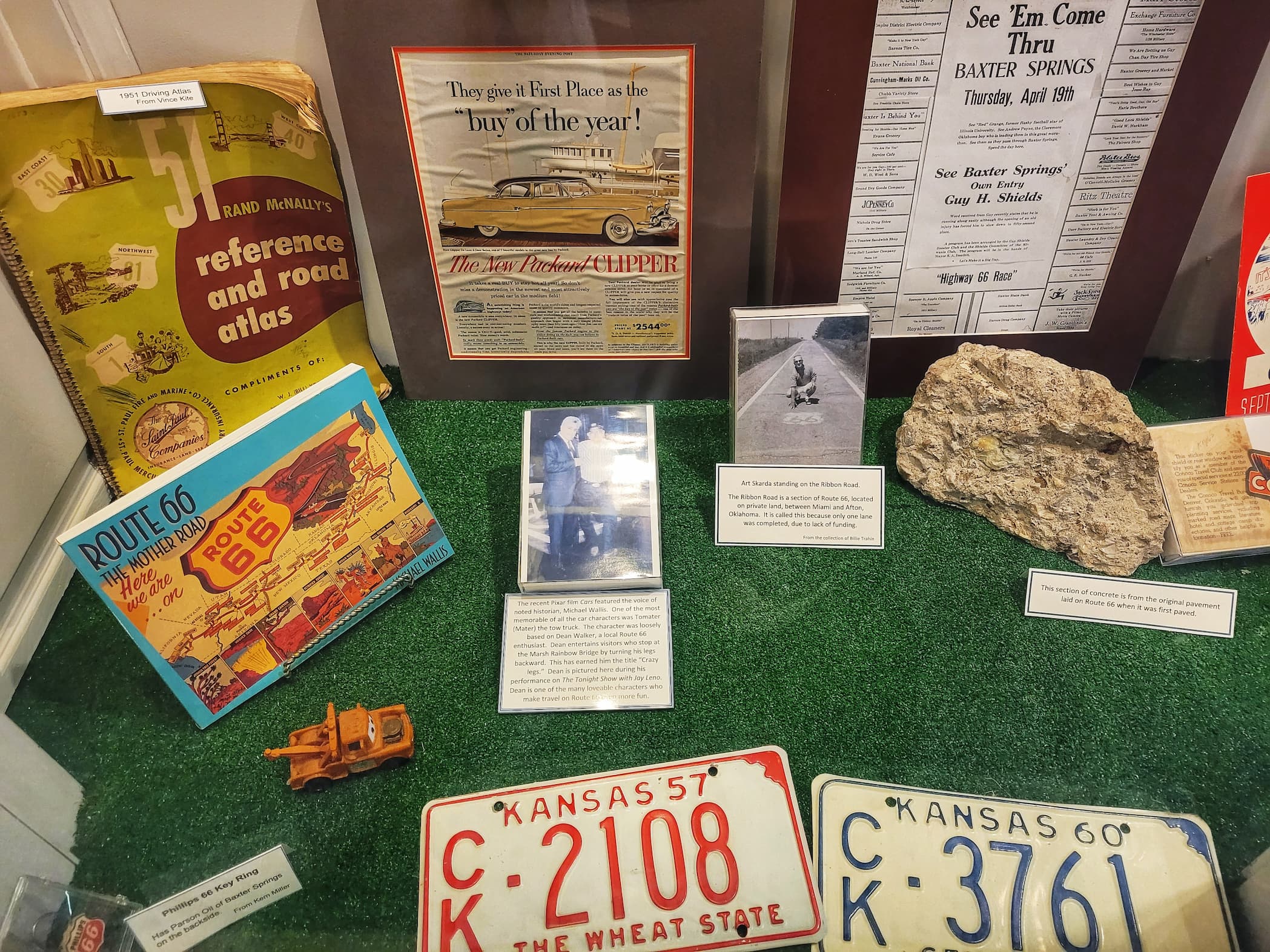 photo of baxter springs history museum route 66 exhibit