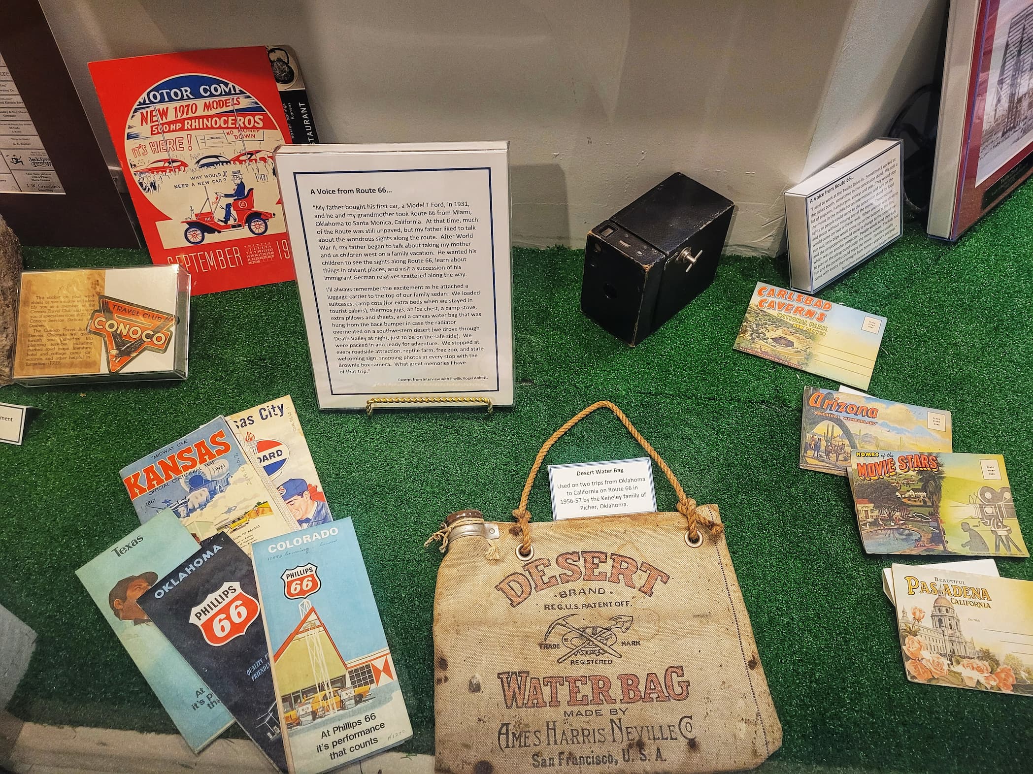 photo of baxter springs history museum route 66 exhibit