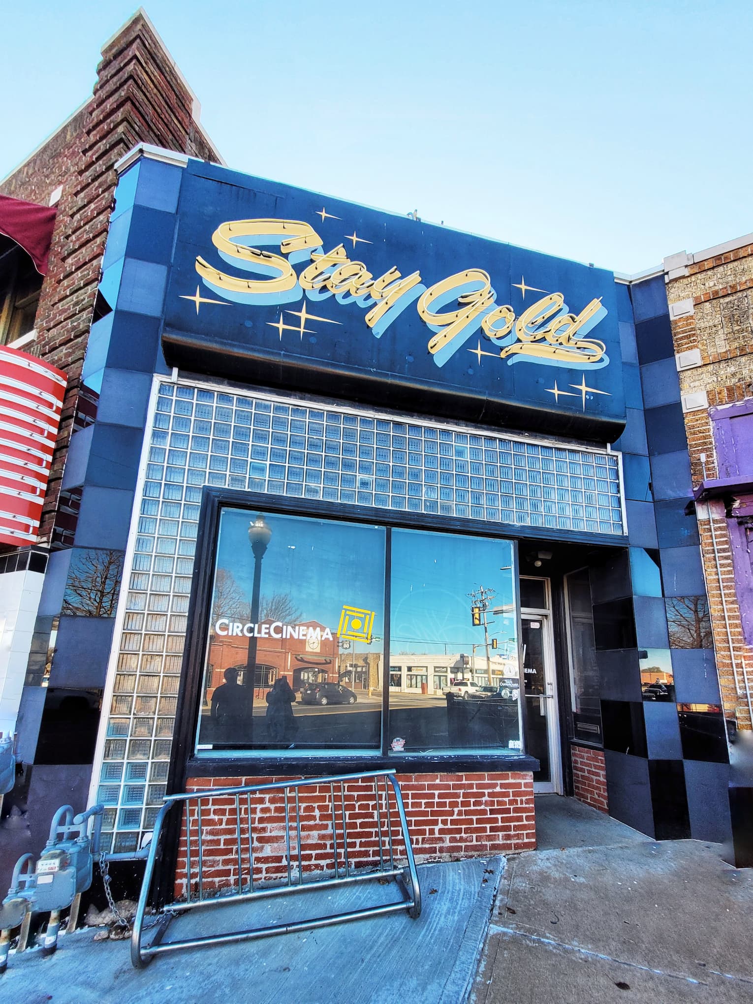 photo of stay gold sign at circle cinema